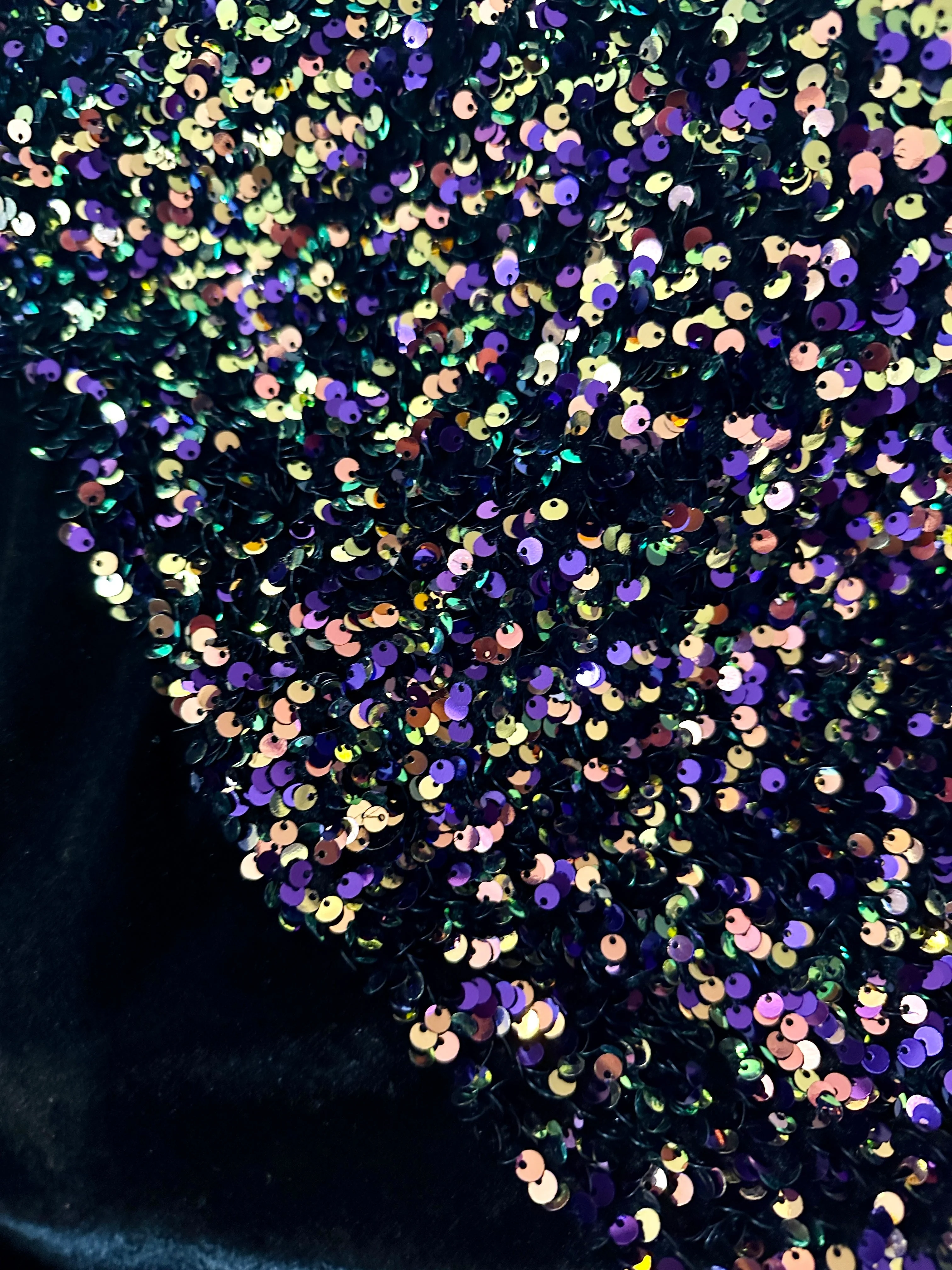 Iridescent Purple Sequin on Velvet - Image 8