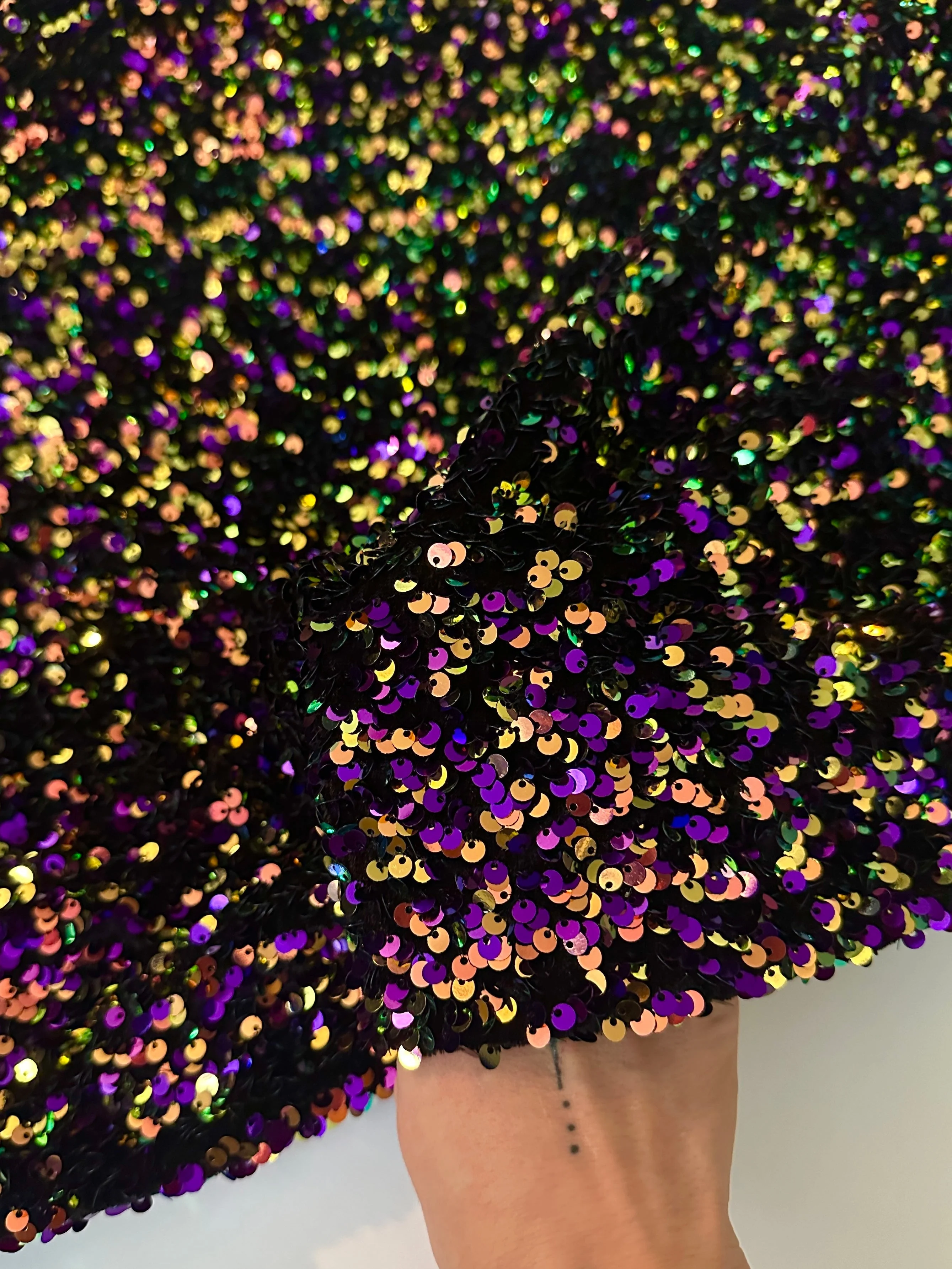 Iridescent Purple Sequin on Velvet - Image 9