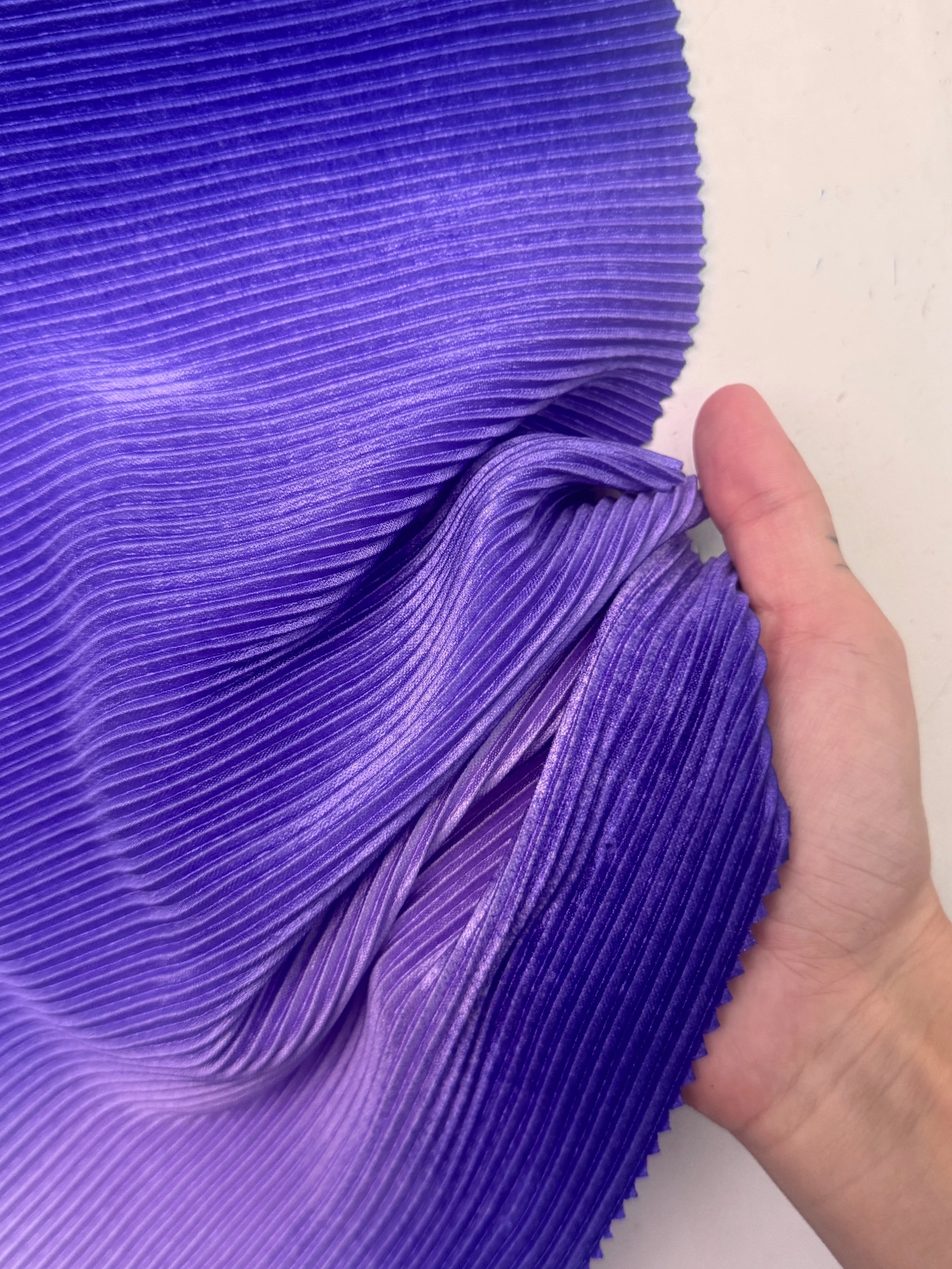 Purple Ombre Pleated Knit - Image 3