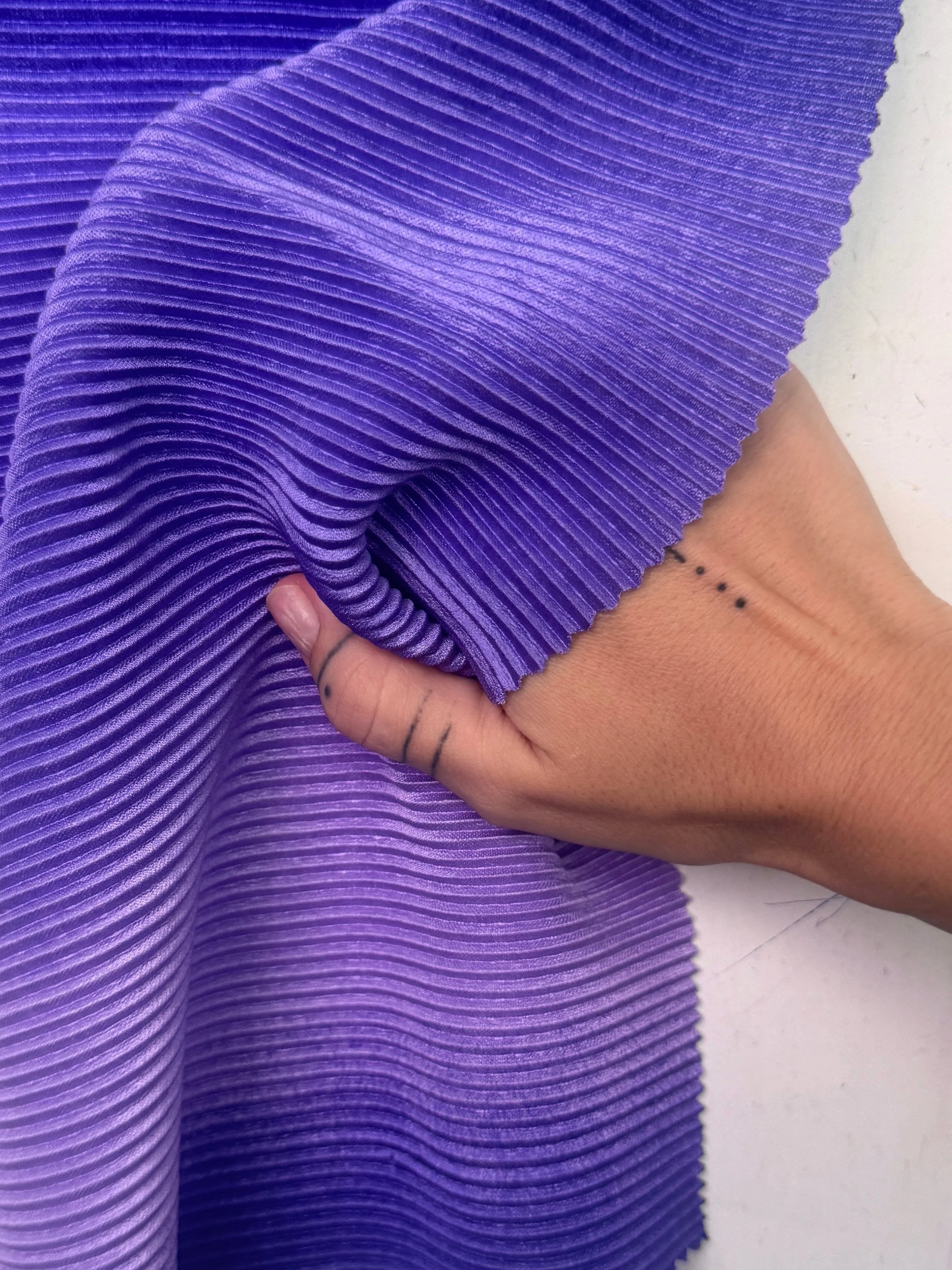 Purple Ombre Pleated Knit - Image 5