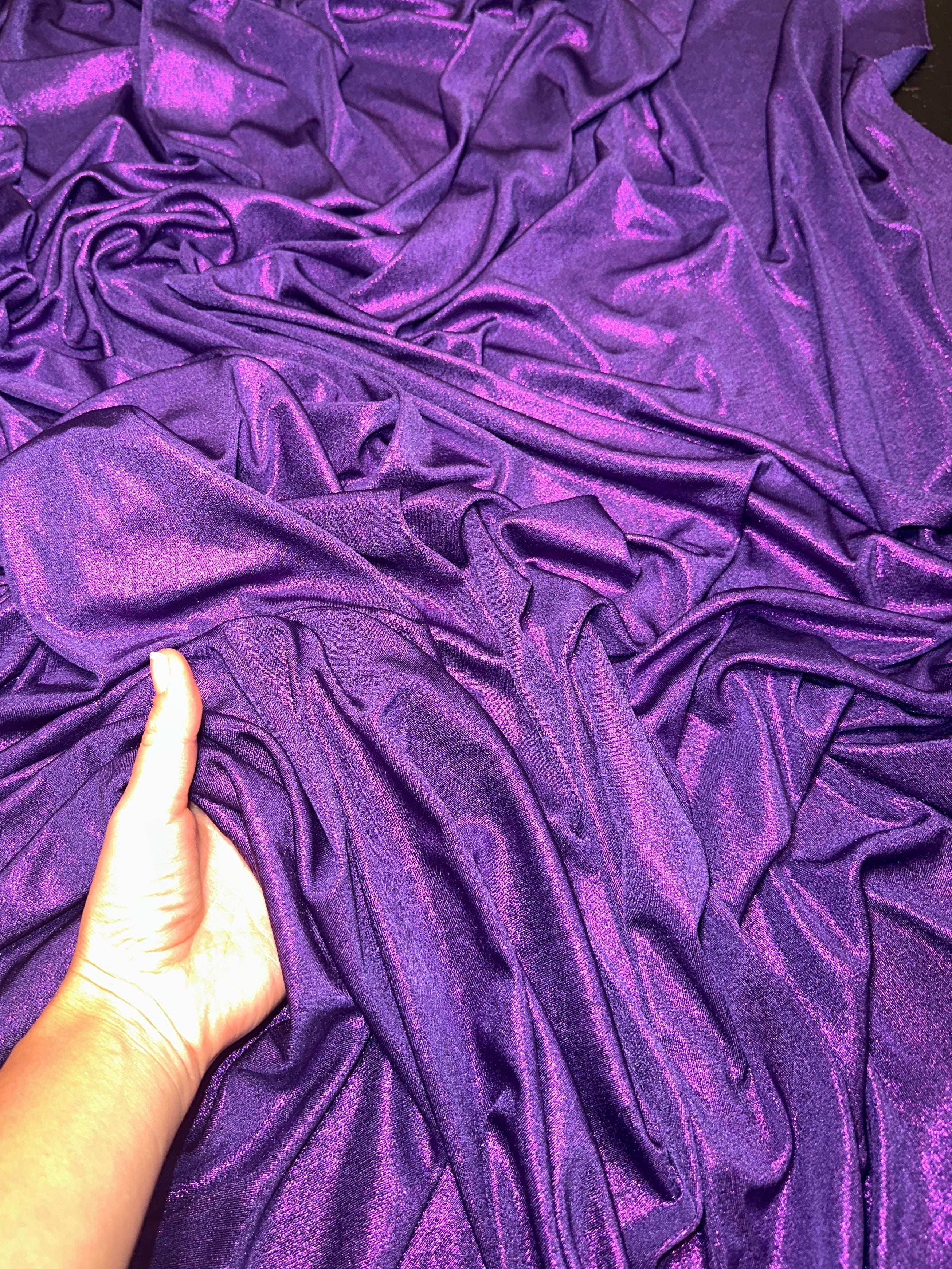 Purple Slinky Foiled Jersey - Image 8