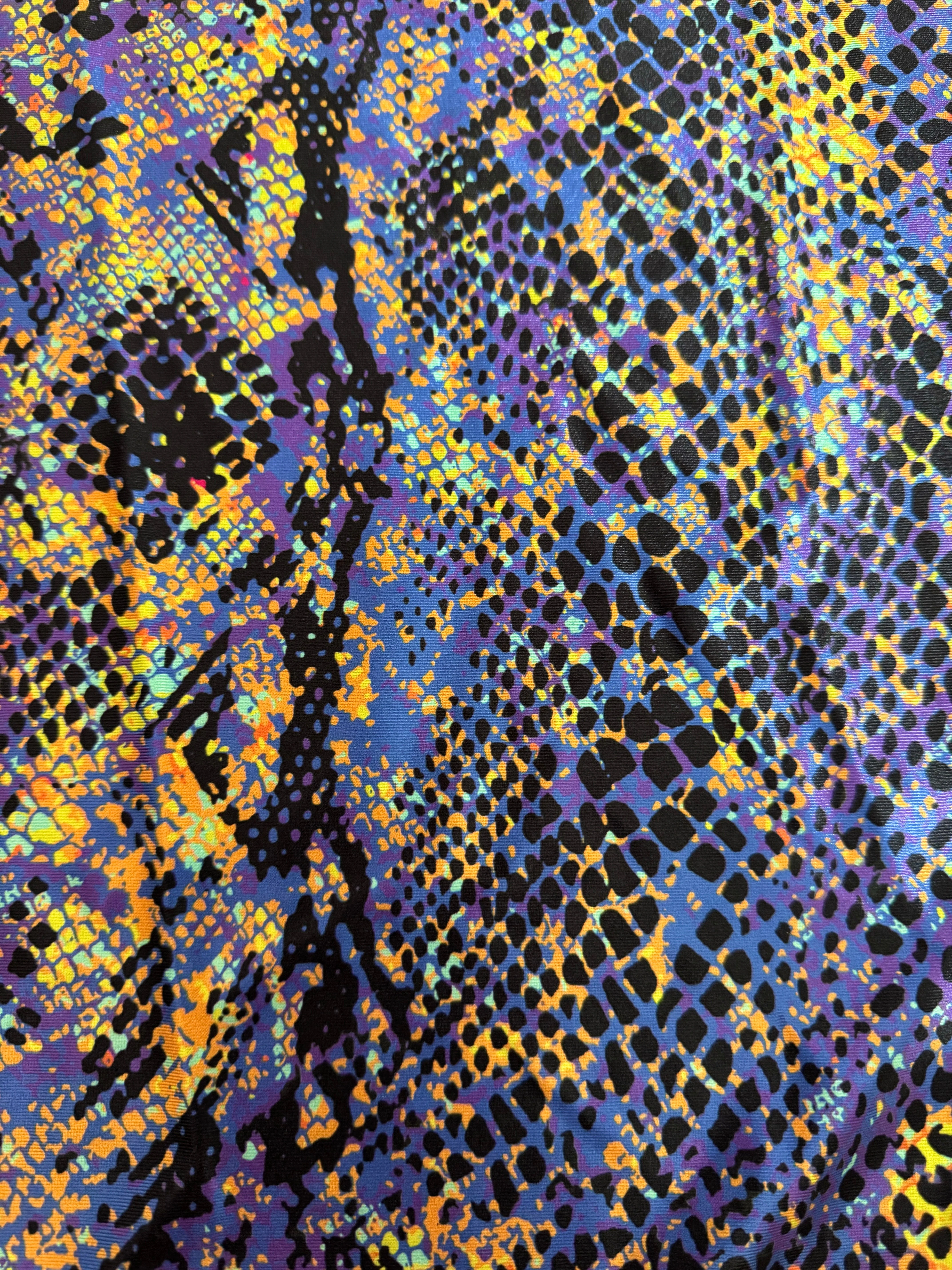 Purple Snake Print Nylon Spandex - Image 2