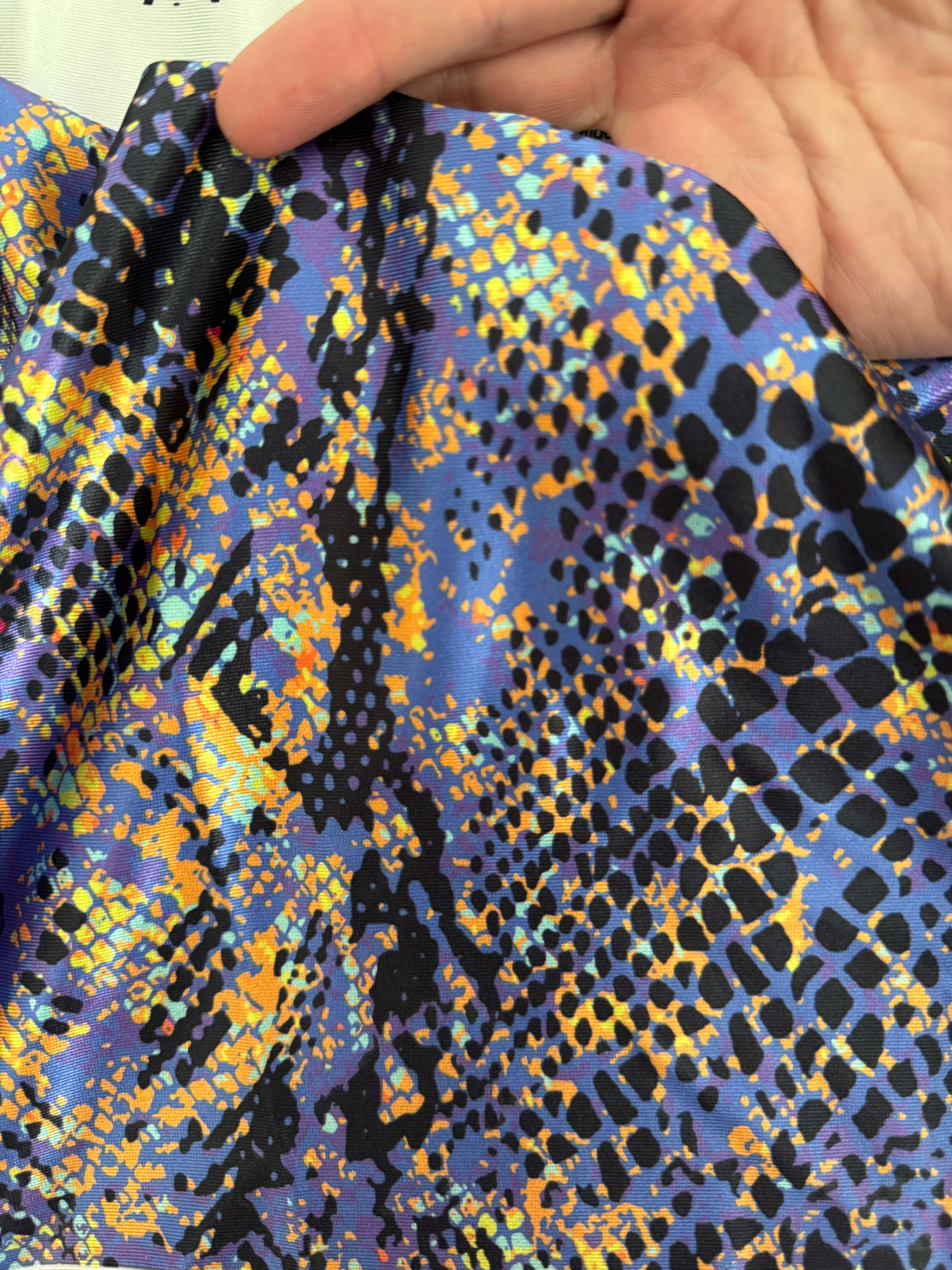 Purple Snake Print Nylon Spandex - Image 5