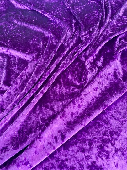 Purple Stretch Crushed Velvet - Image 3