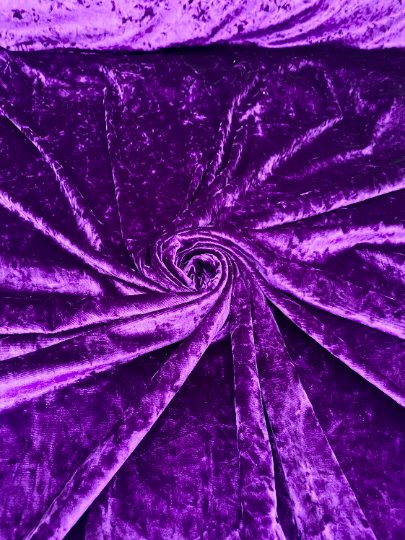 Purple Stretch Crushed Velvet - Image 4