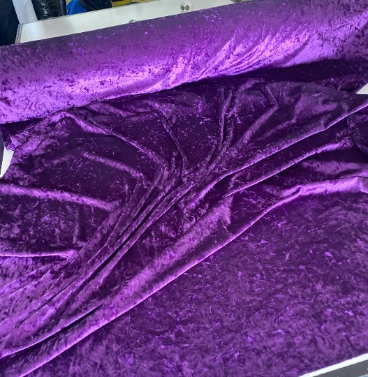 Purple Stretch Crushed Velvet - Image 6