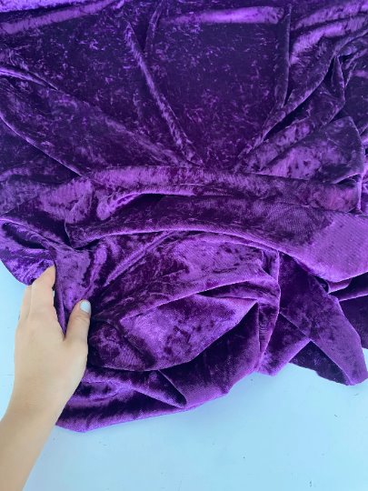 Purple Stretch Crushed Velvet - Image 7