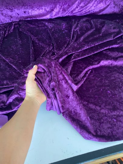 Purple Stretch Crushed Velvet - Image 8