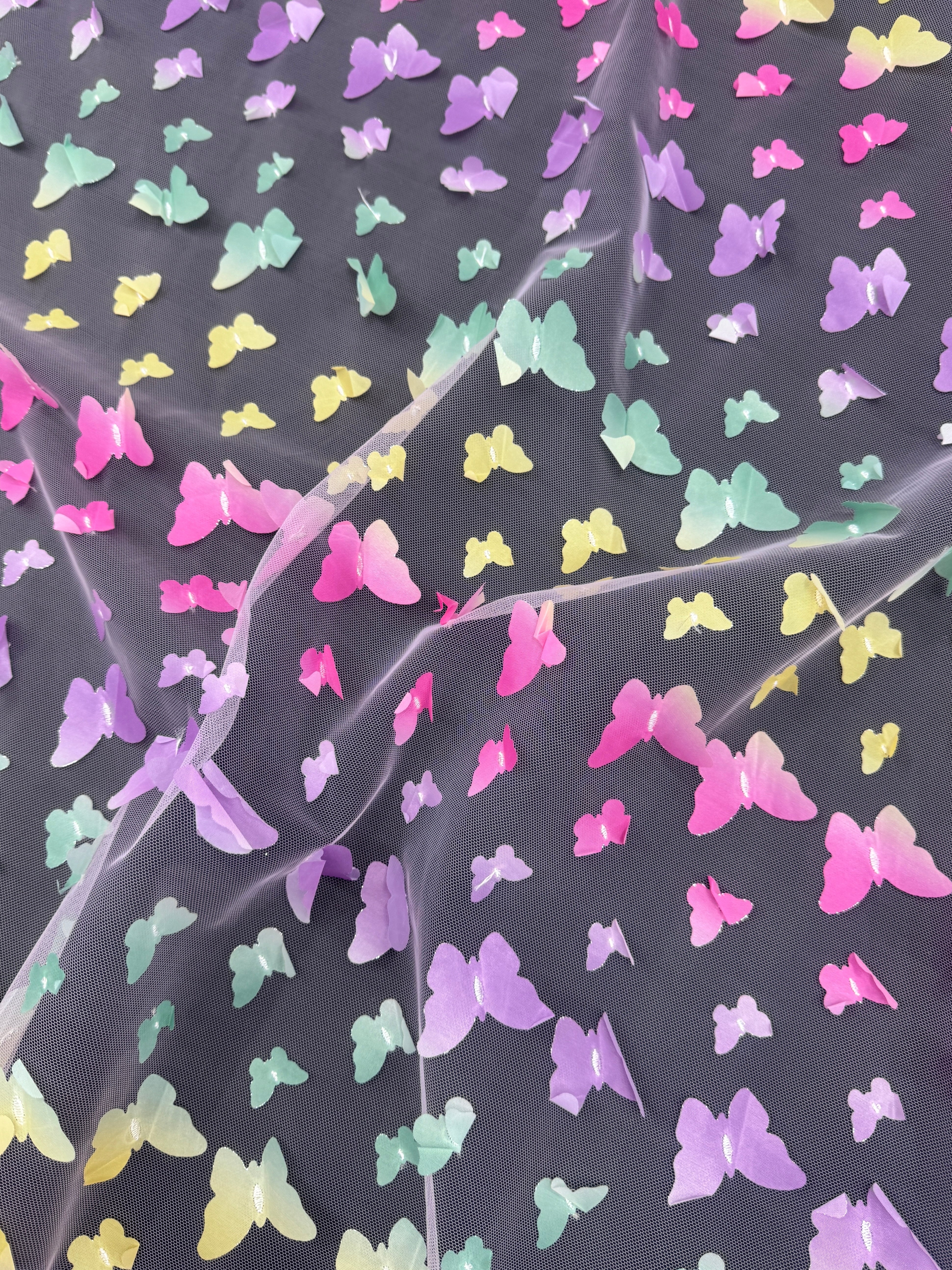 Rainbow Multicolor 3D Butterfly Lace - Image 4