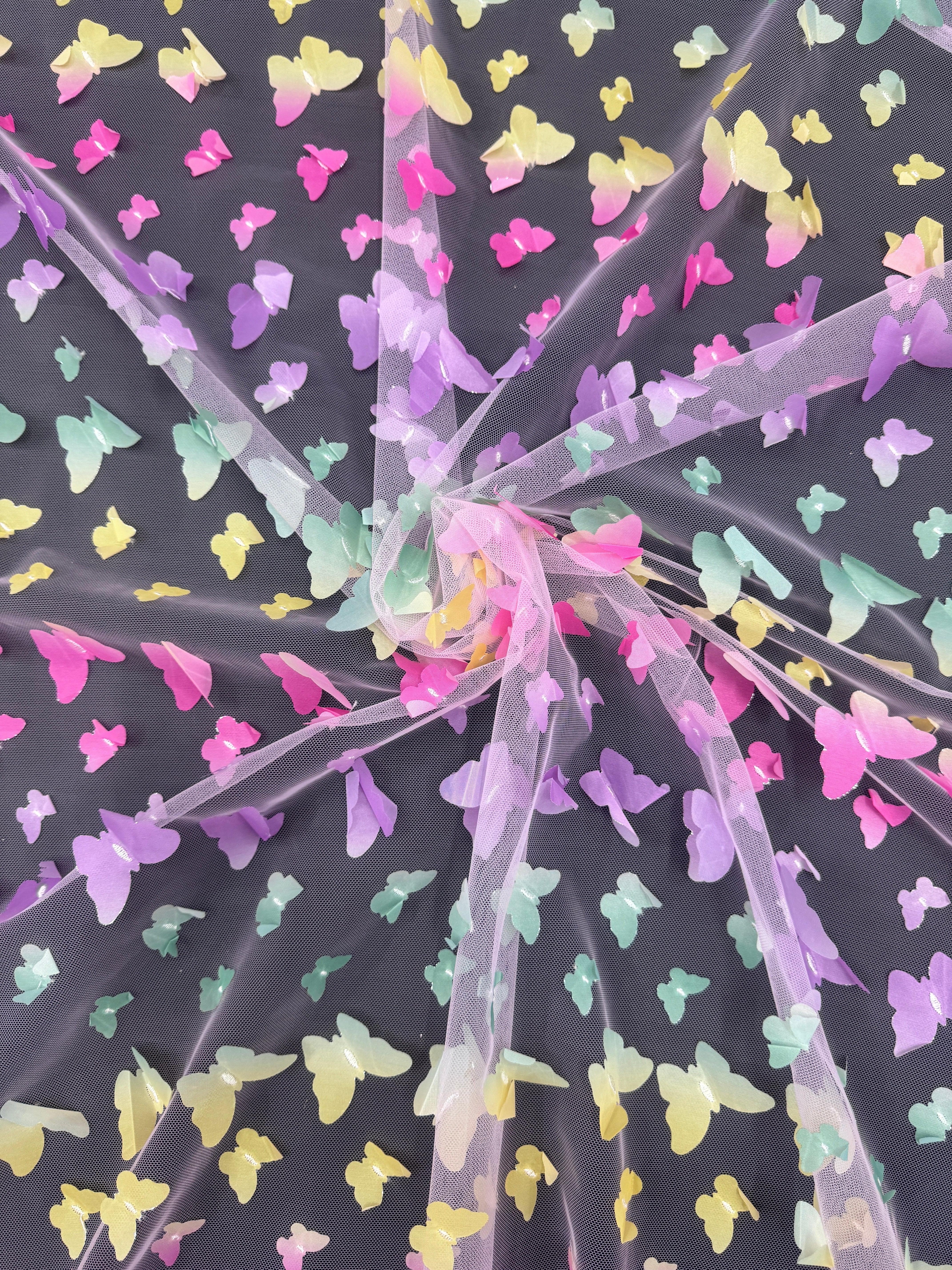 Rainbow Multicolor 3D Butterfly Lace - Image 5