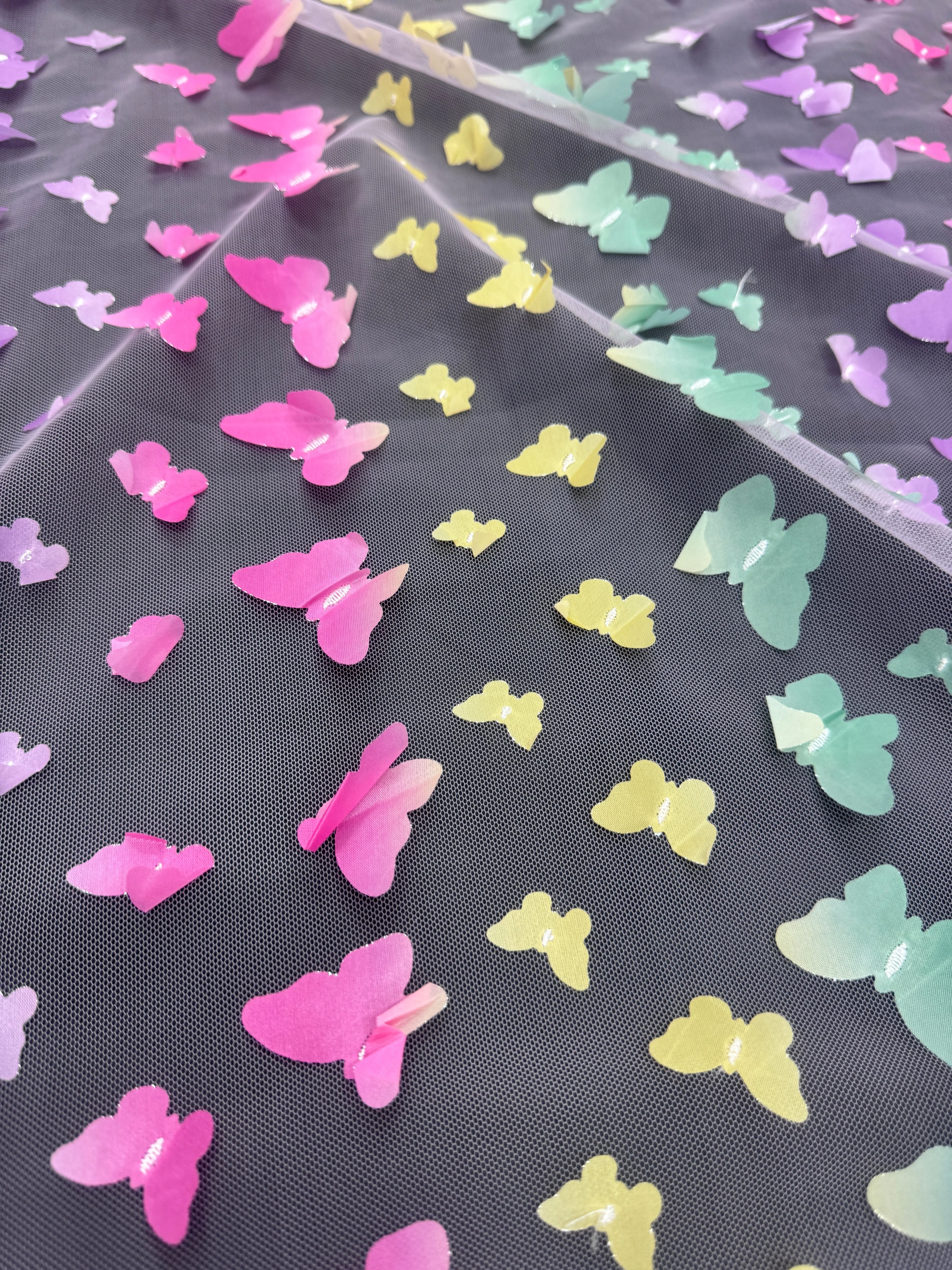 Rainbow Multicolor 3D Butterfly Lace - Image 7