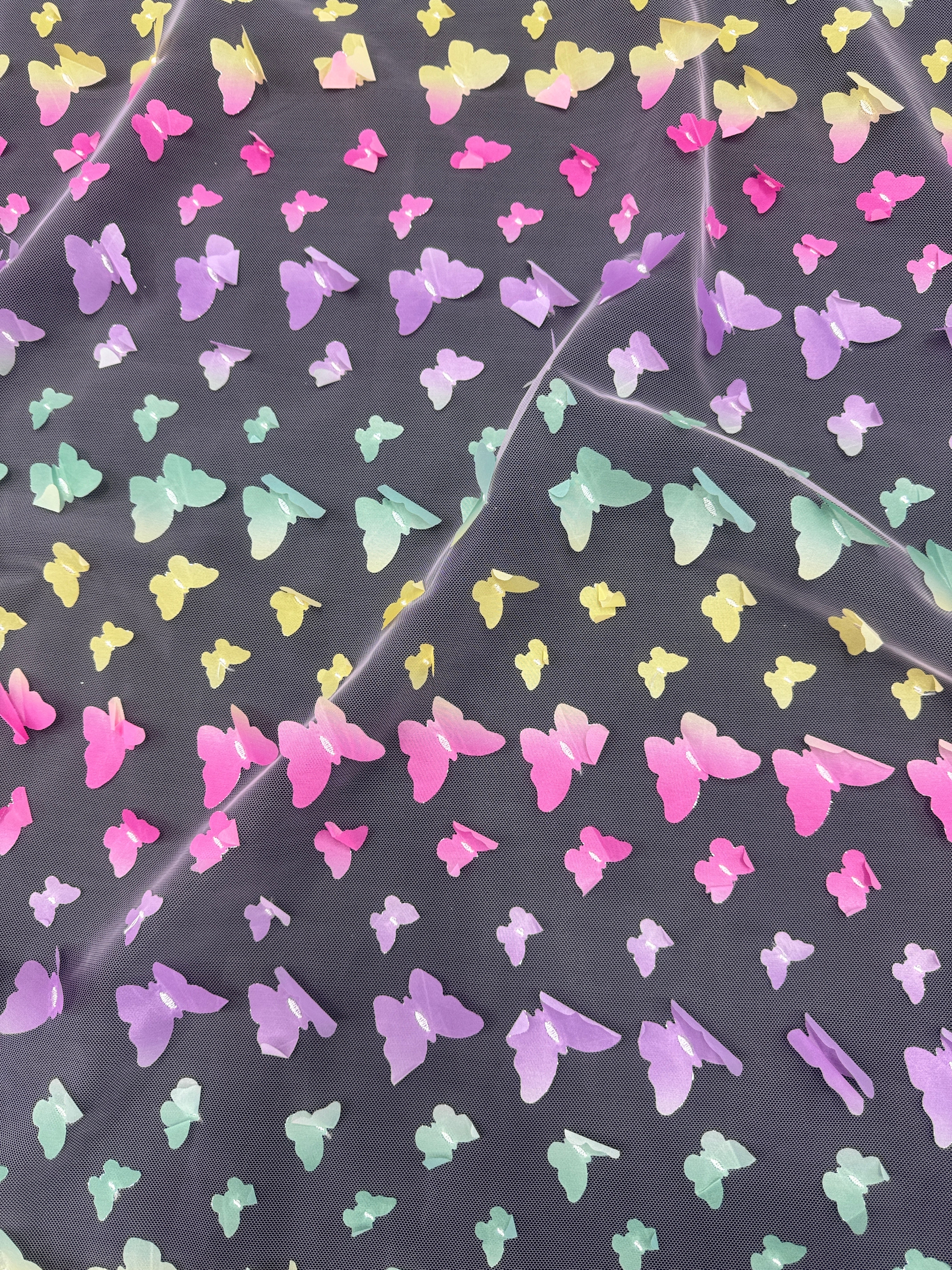 Rainbow Multicolor 3D Butterfly Lace - Image 9