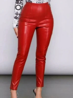 Red Stretch Faux Leather - Image 5