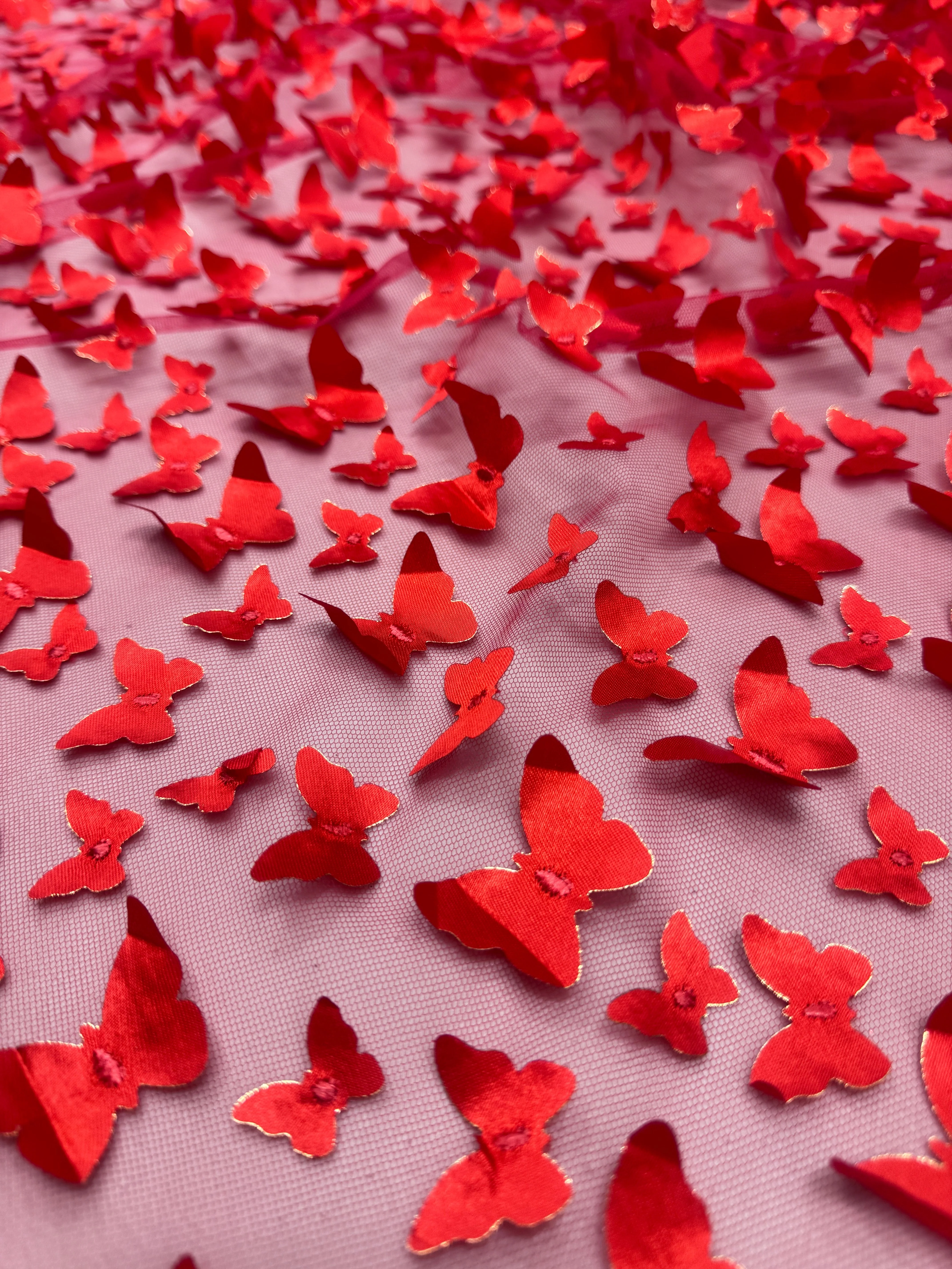 Red 3D Butterfly Lace - Image 10
