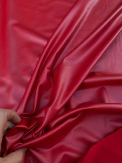 Red 4 Way Stretch Faux Leather - Image 2