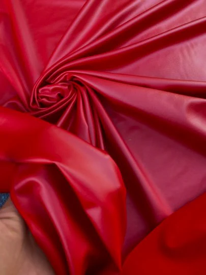 Red 4 Way Stretch Faux Leather - Image 3
