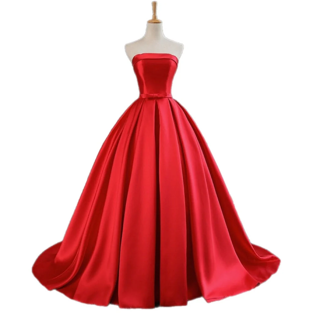 Red Duchesse Satin - Image 7