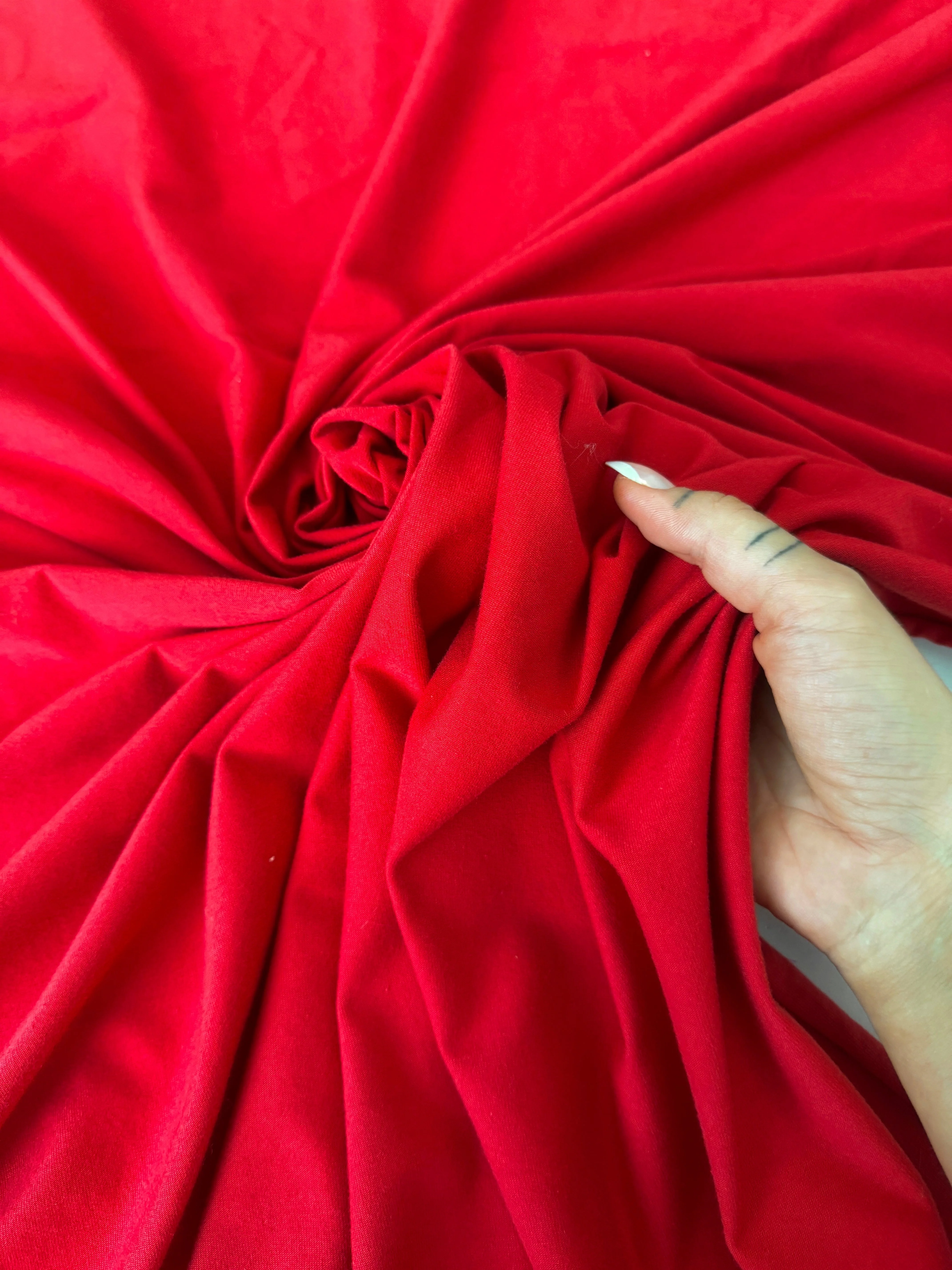 Red Cotton Jersey Knit - Image 2