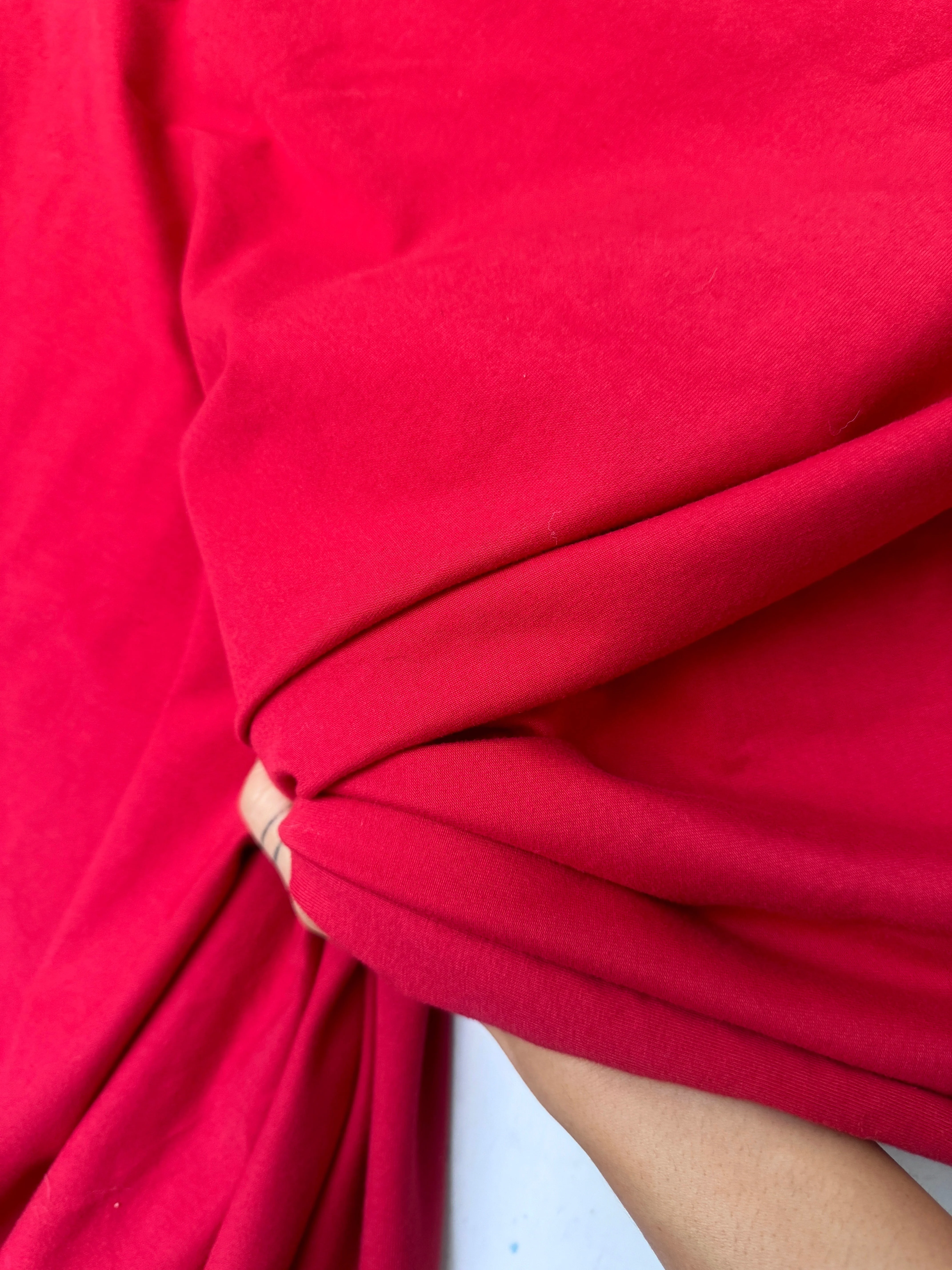 Red Cotton Jersey Knit - Image 4