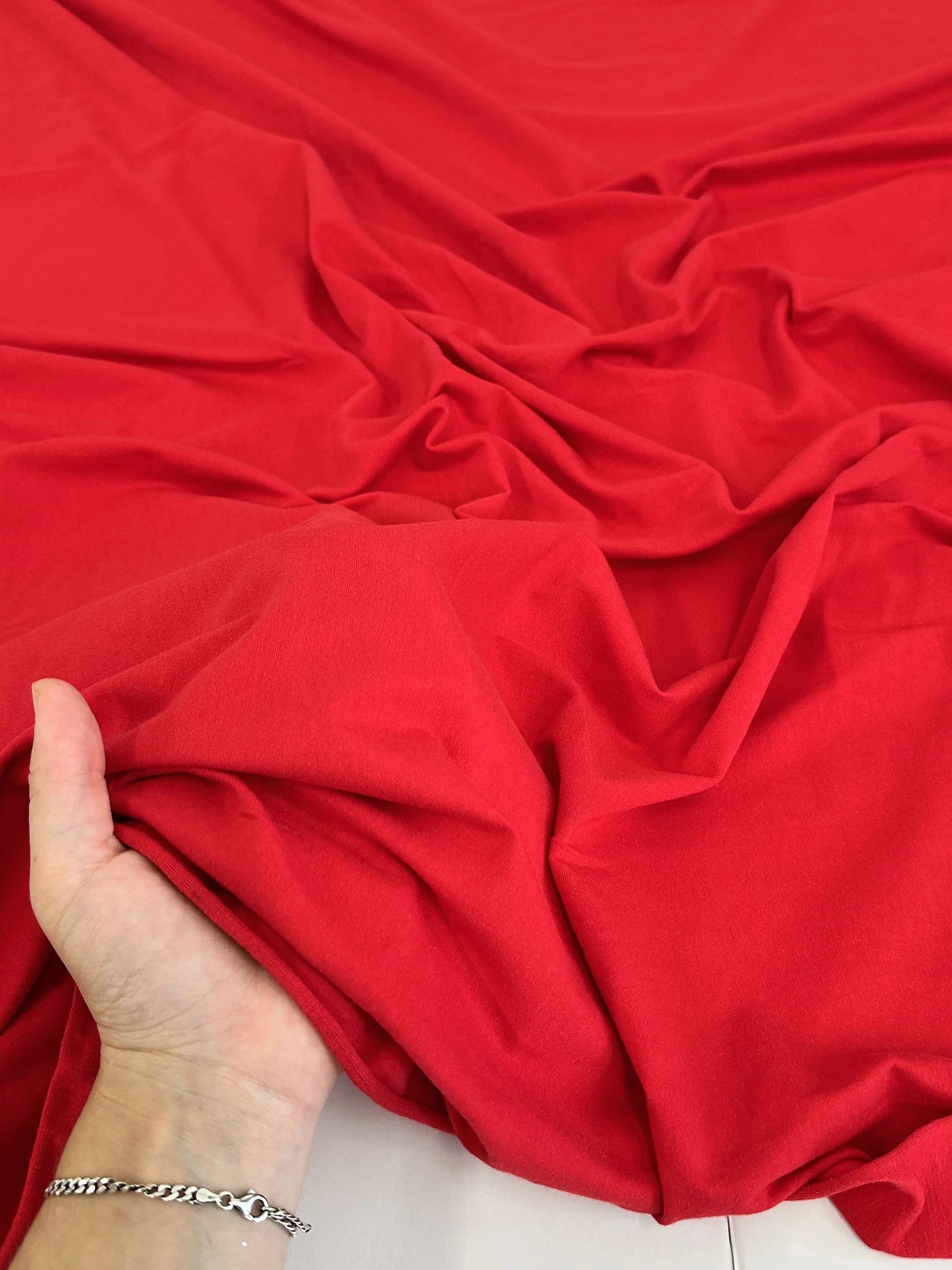 Red Cotton Jersey Knit - Image 4