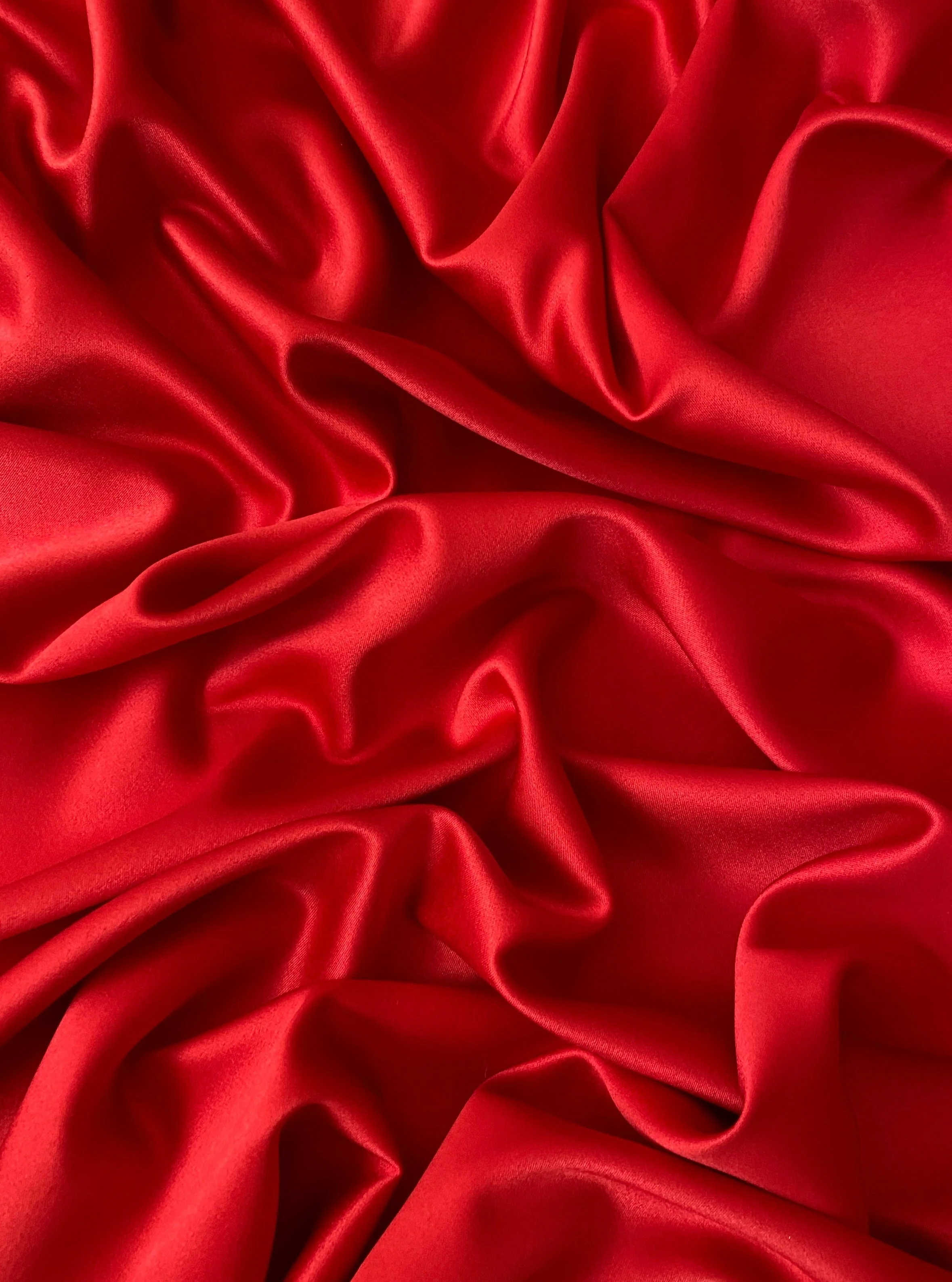 Red Stretch Crepe Back Satin - Image 4