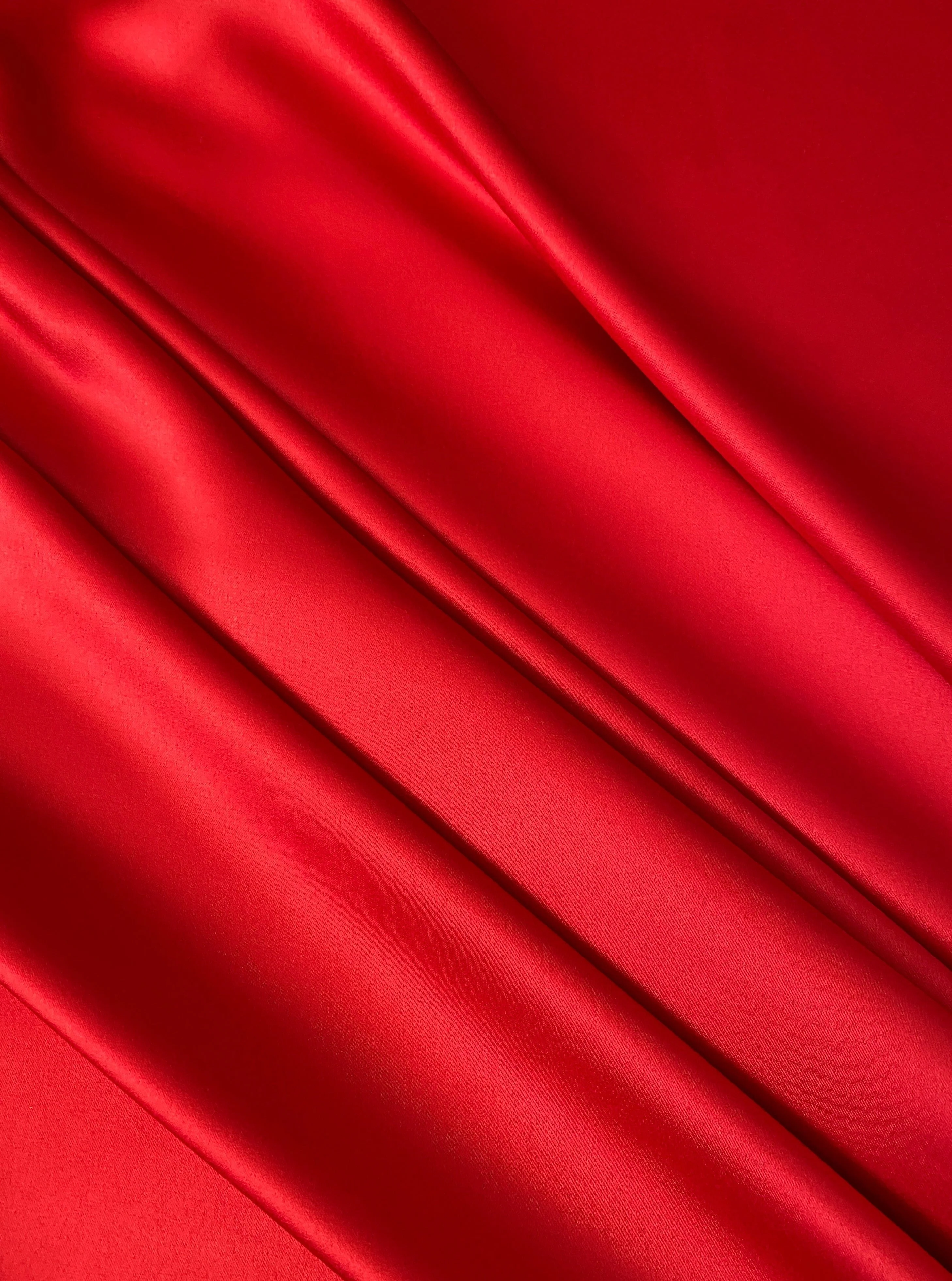 Red Stretch Crepe Back Satin - Image 5