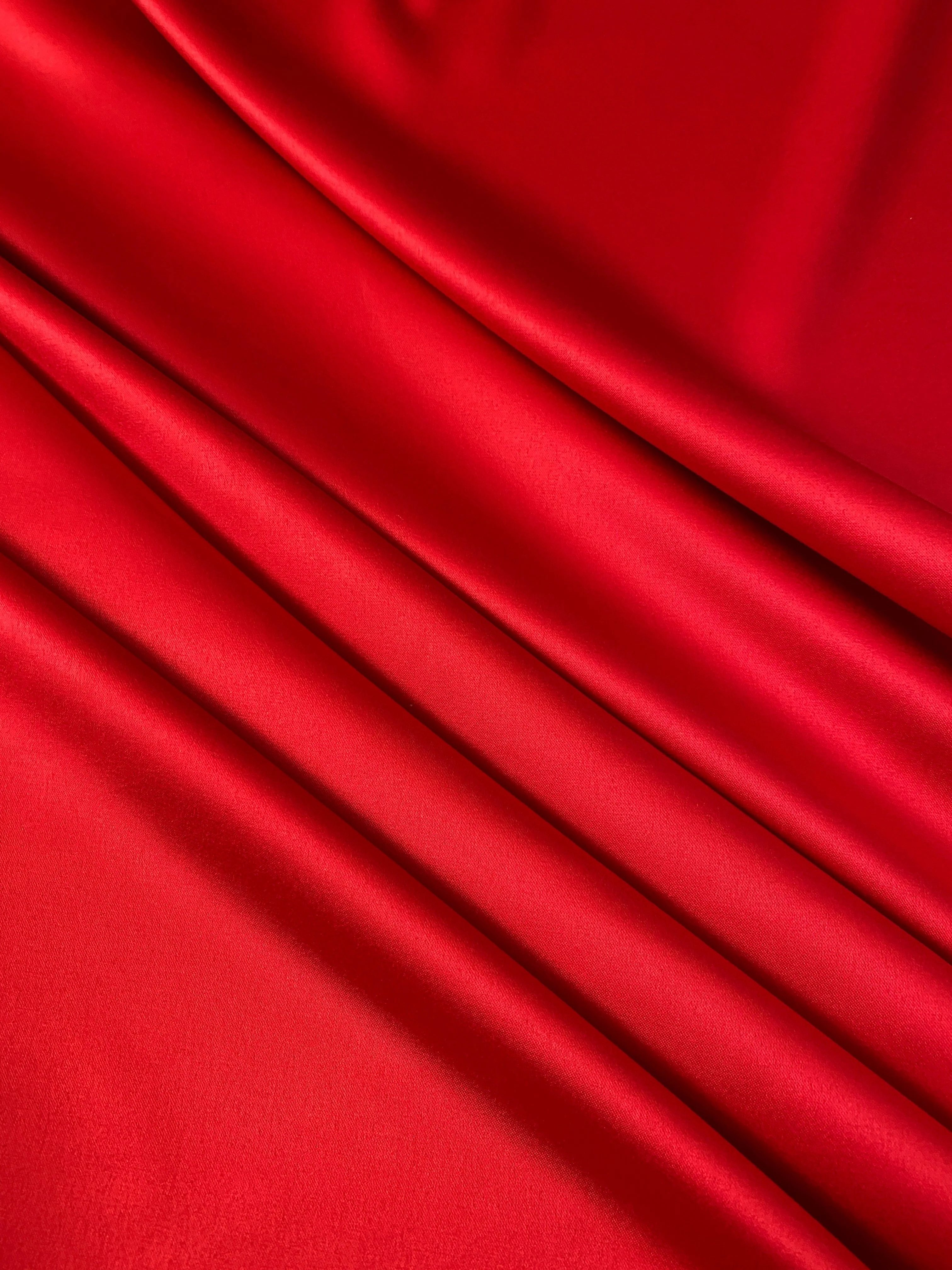 Red Stretch Crepe Back Satin - Image 7