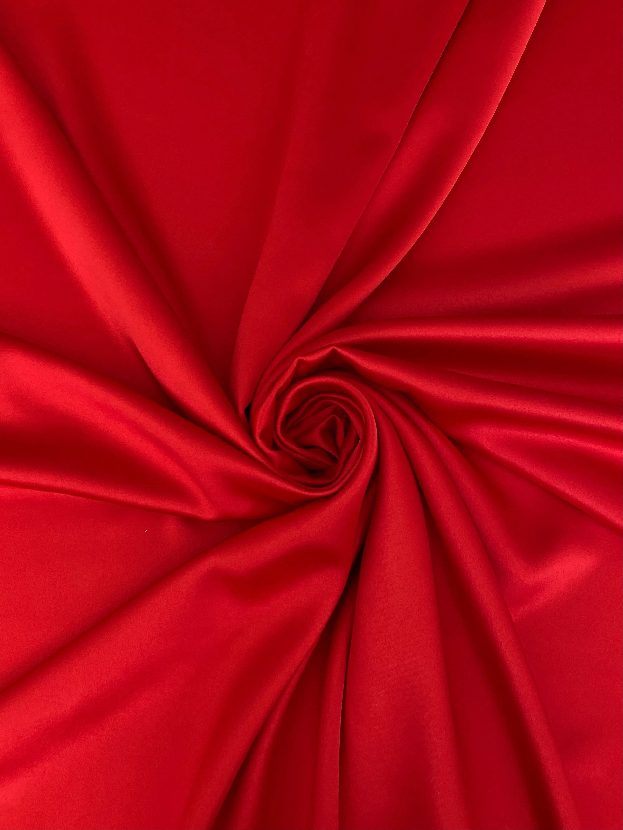 Red Stretch Crepe Back Satin - Image 8