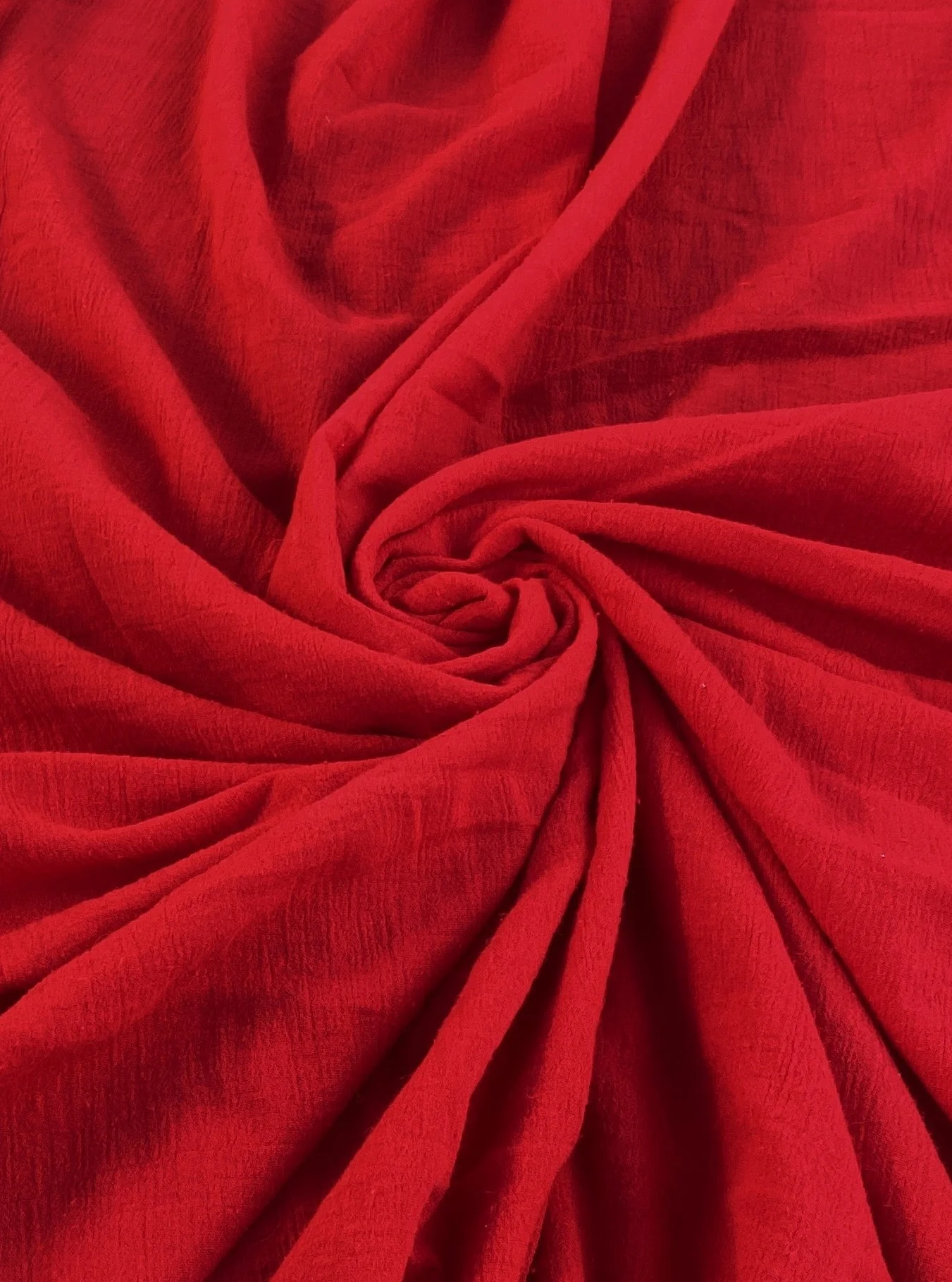 Red Crinkle Cotton Gauze - Image 6