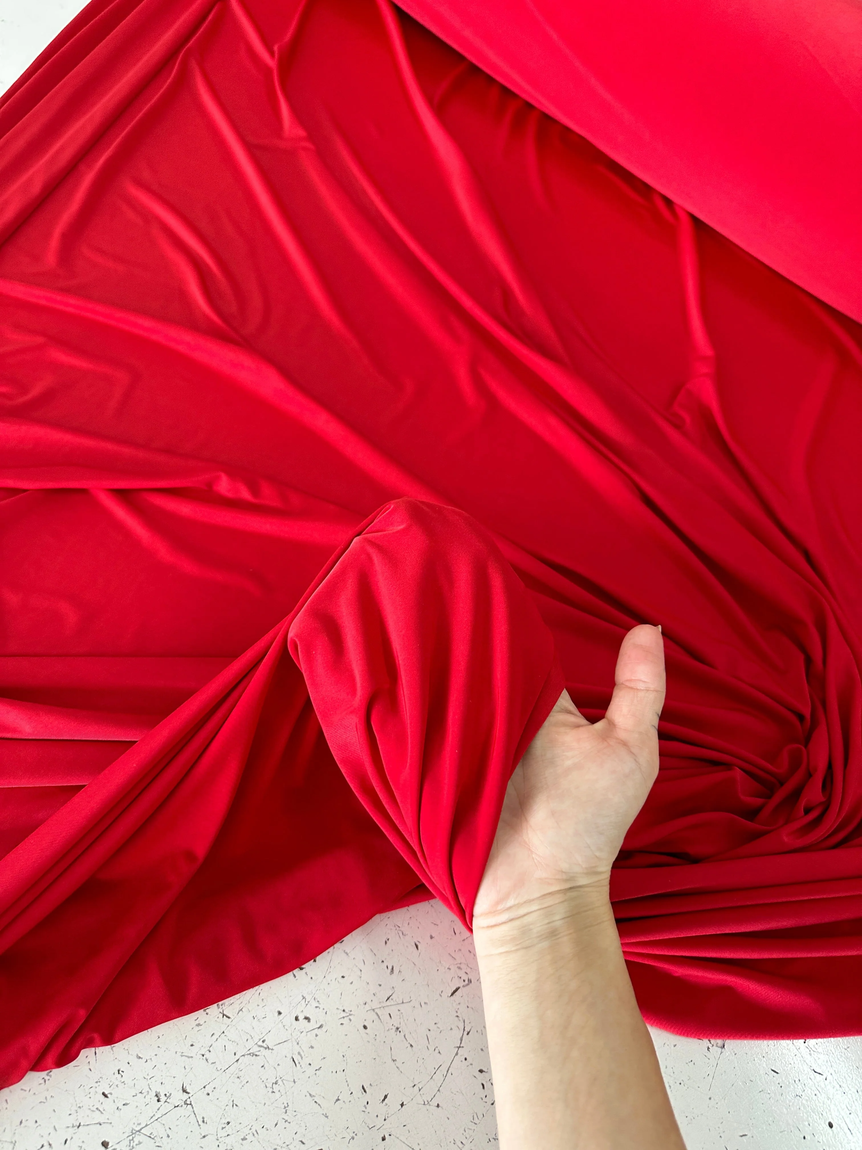 Red Double Brushed DTY Jersey - Image 2