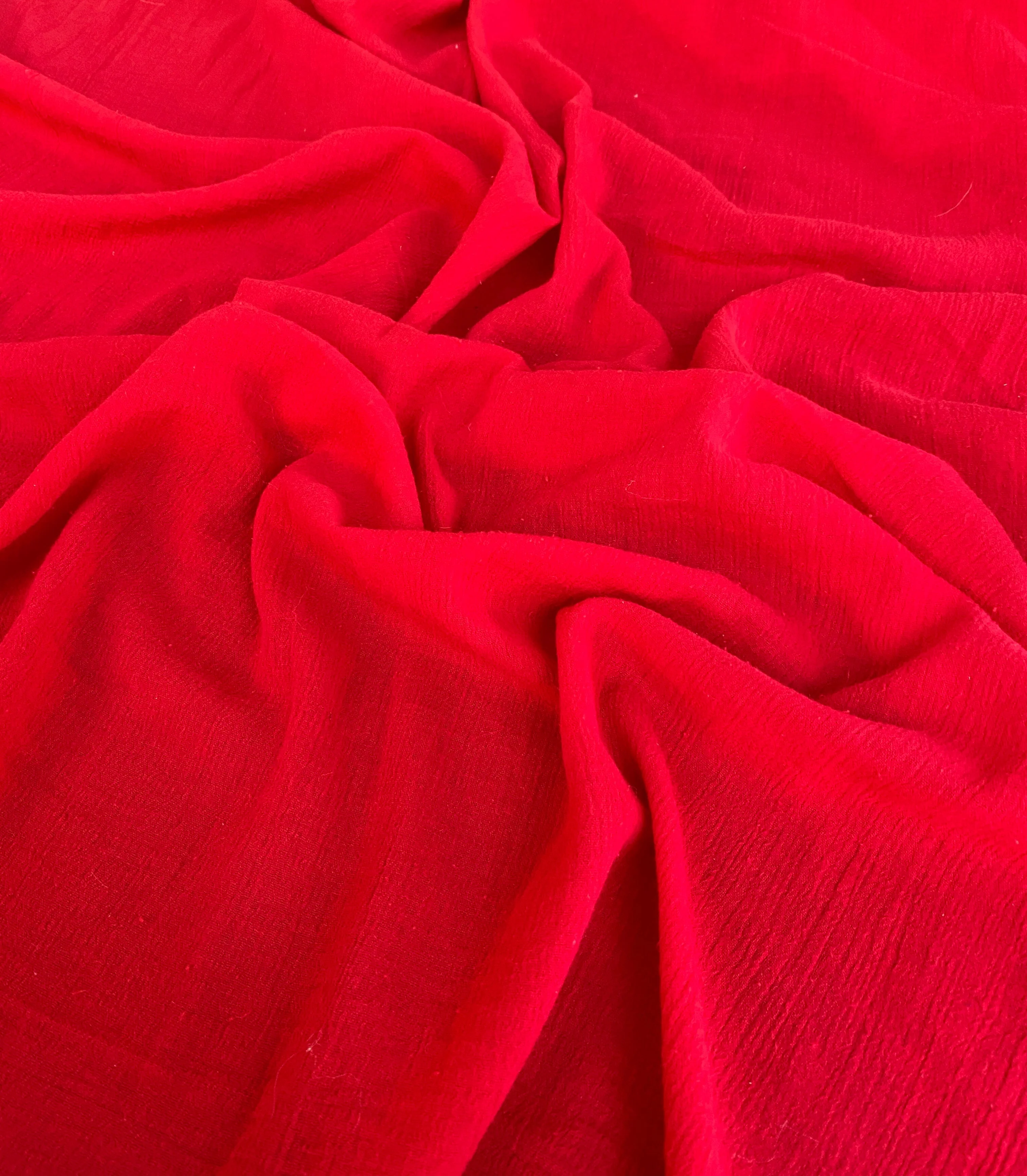 Red Crinkle Cotton Gauze - Image 6
