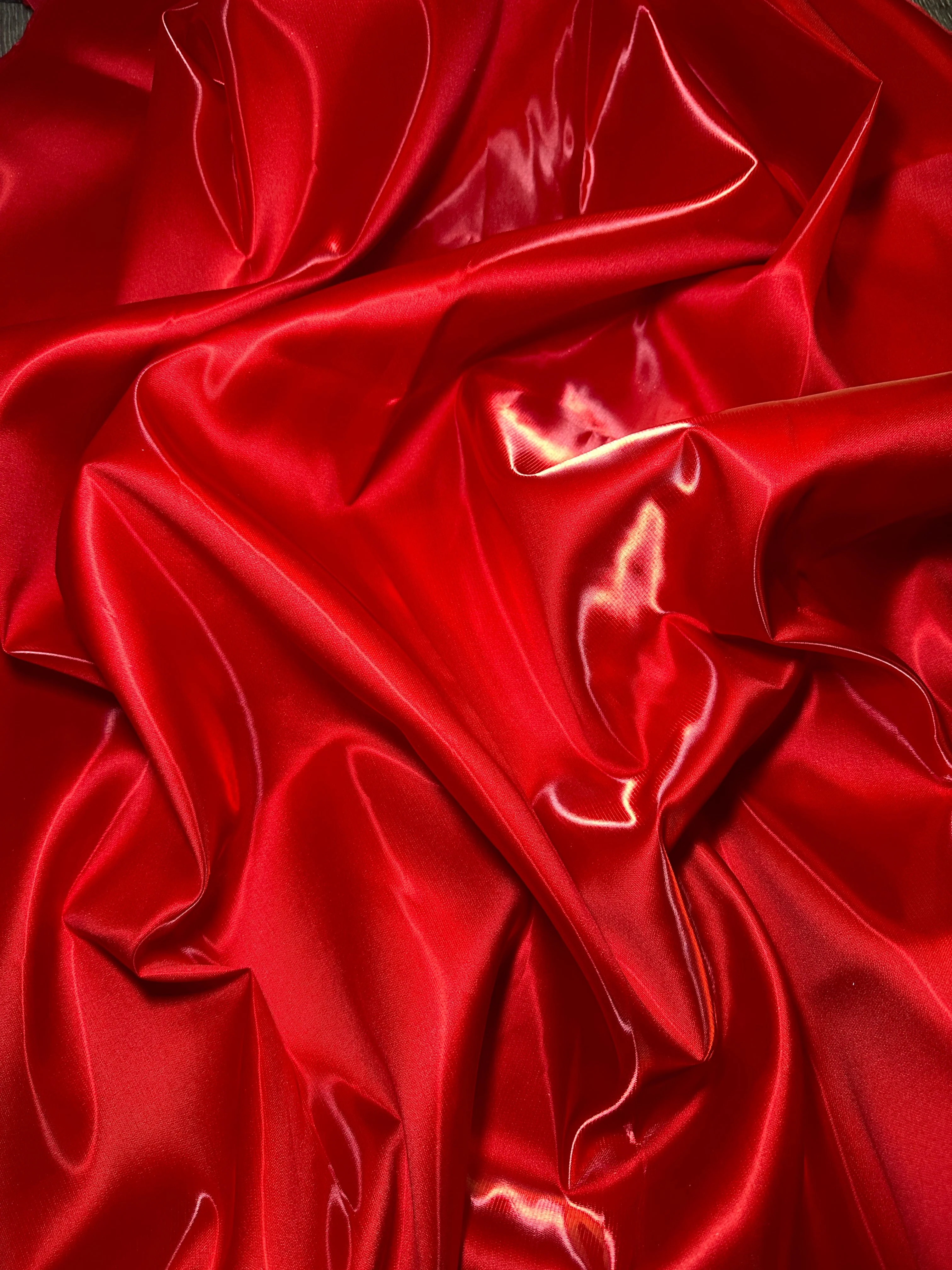 Red Liquid Bridal Satin - Image 4