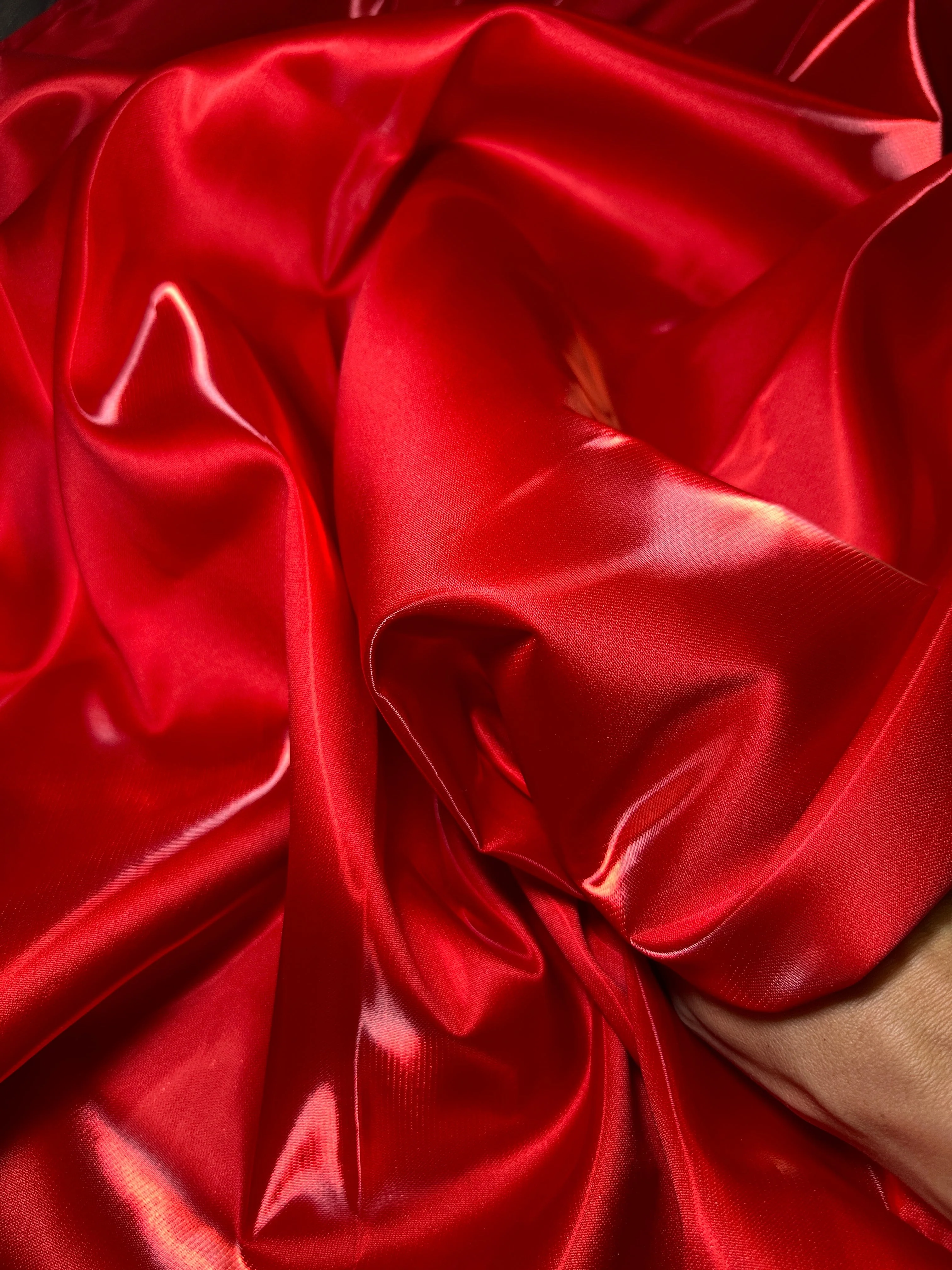 Red Liquid Bridal Satin - Image 5