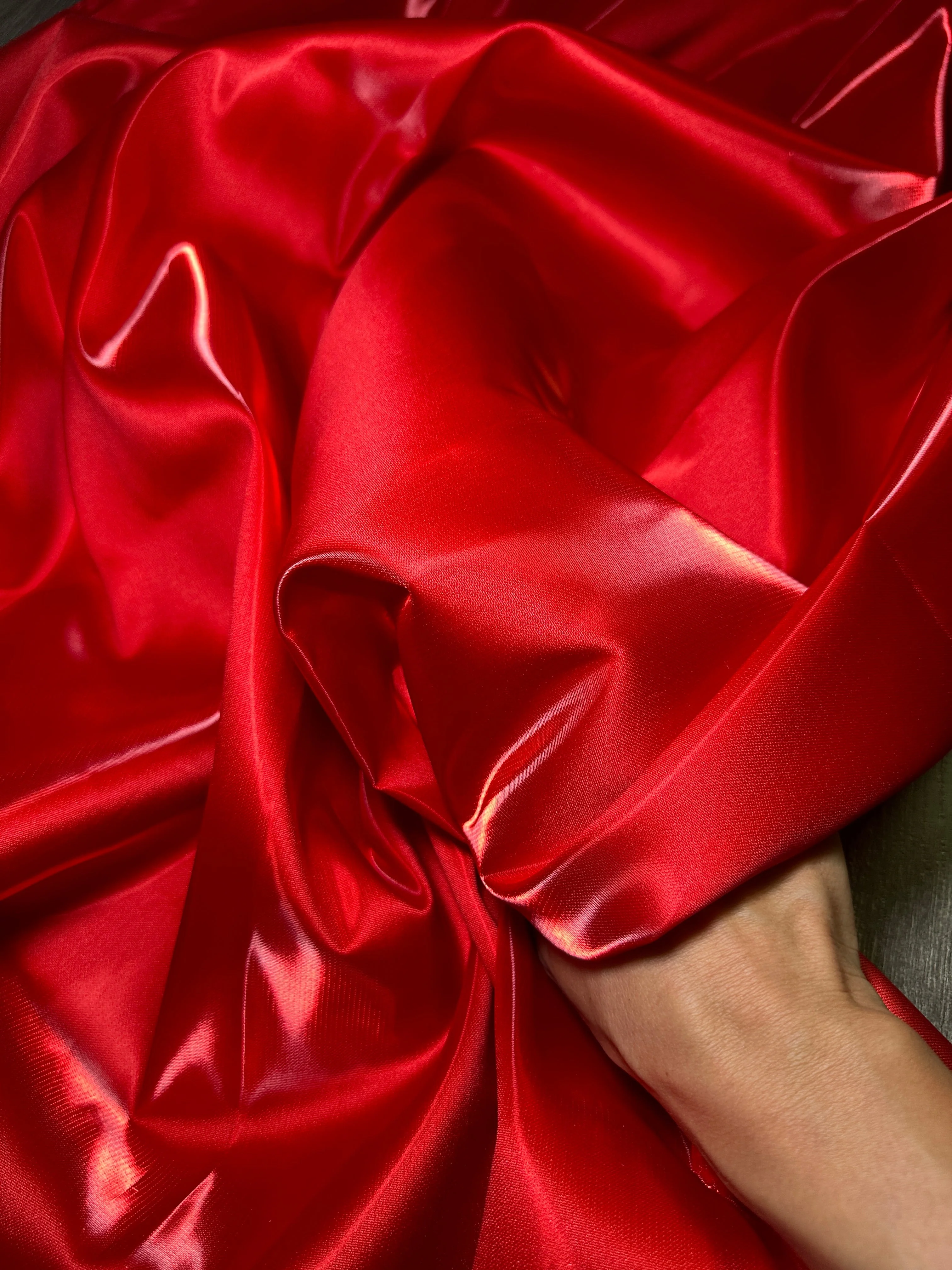 Red Liquid Bridal Satin - Image 7