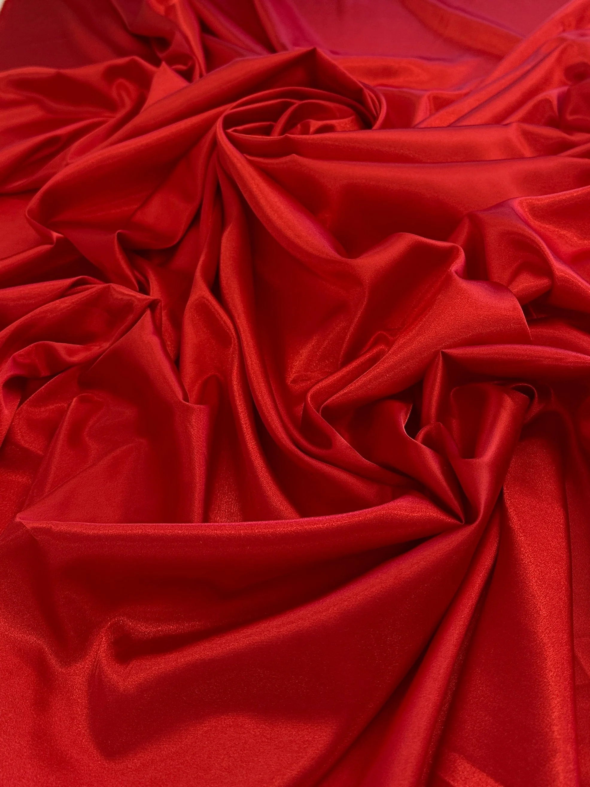 Red Luxury Silky Stretch Satin - Image 7