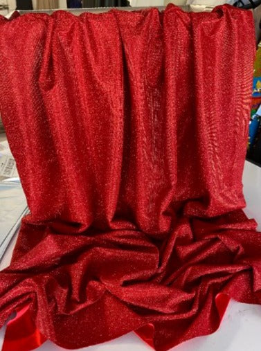 Red Stretch Metallic Lurex - Image 5