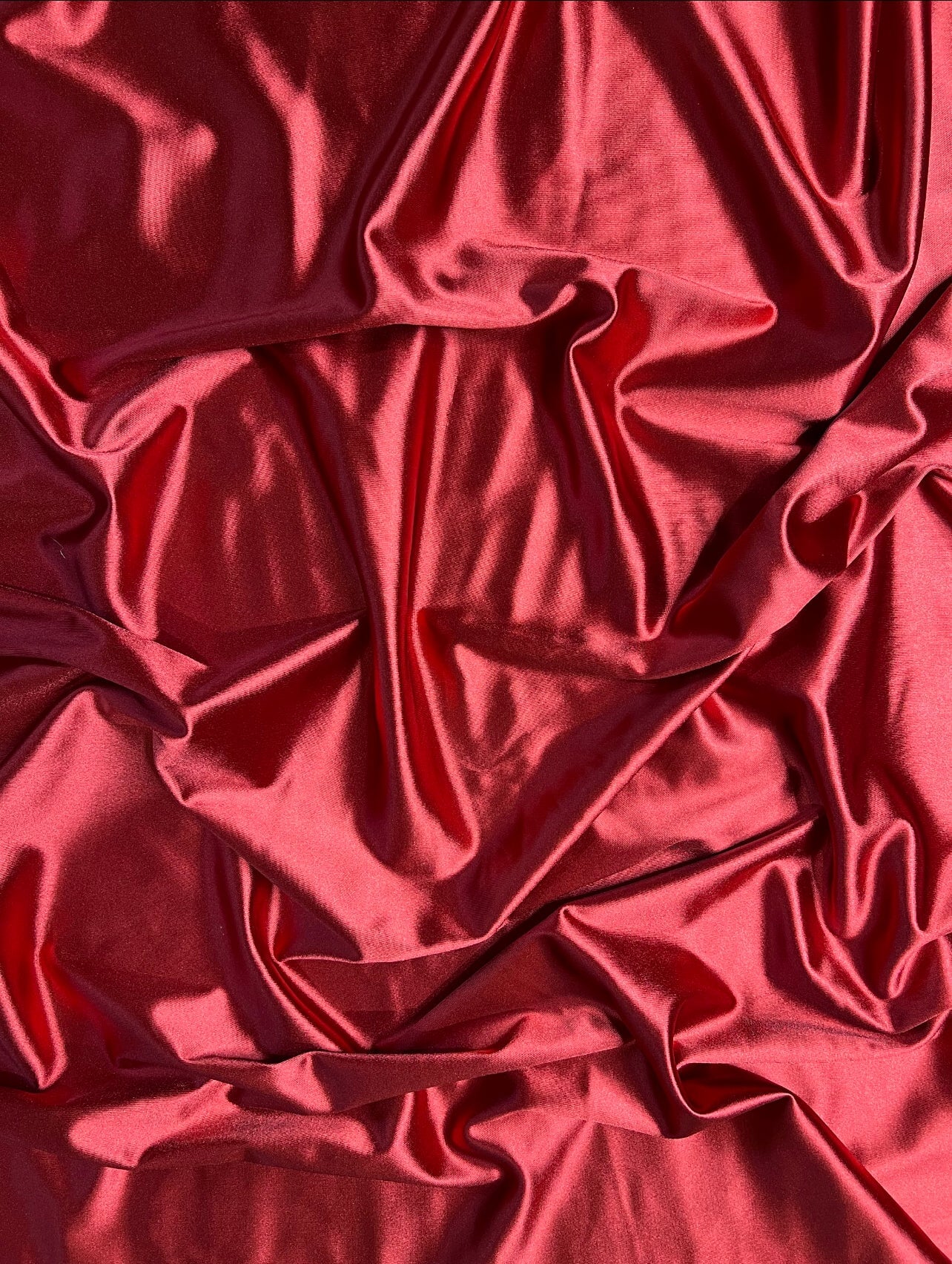 Dark Red Shiny Nylon Spandex - Image 17