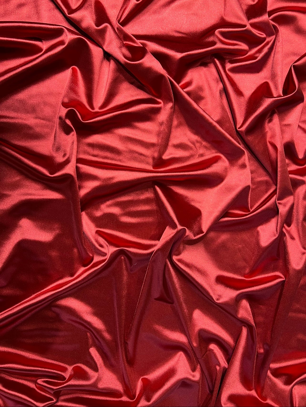 Dark Red Shiny Nylon Spandex - Image 2