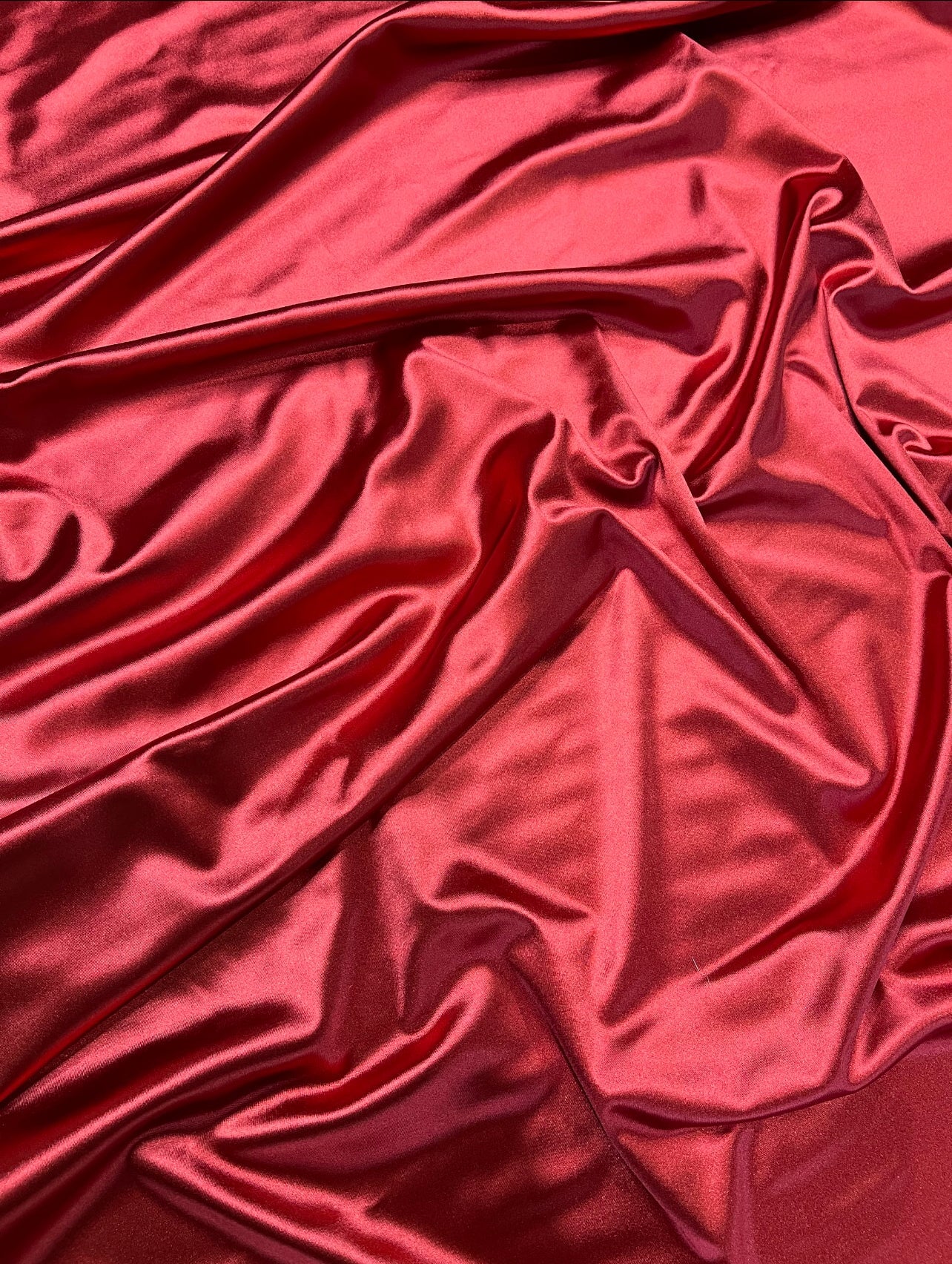 Dark Red Shiny Nylon Spandex - Image 3