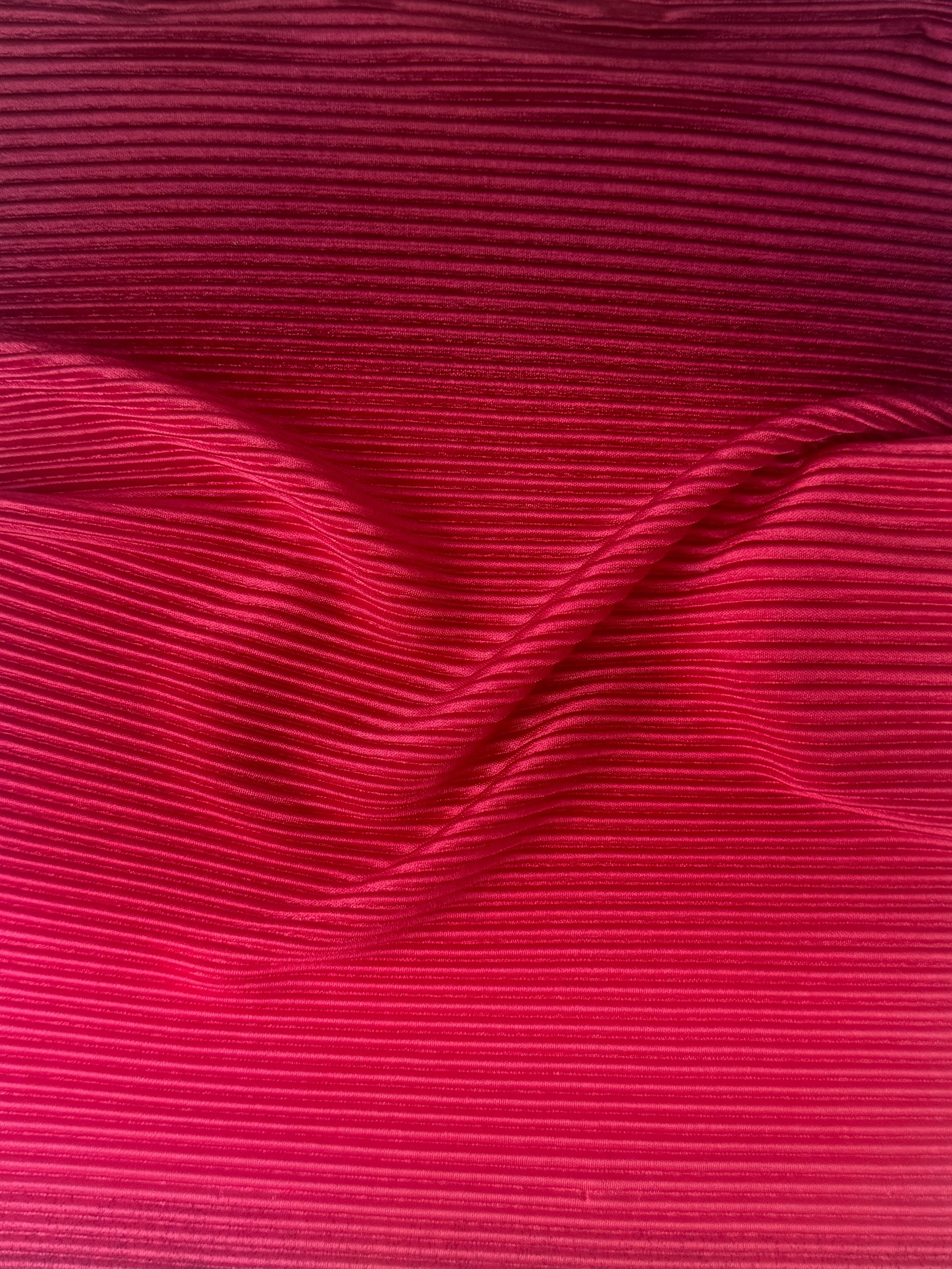 Red Ombre Pleated Knit