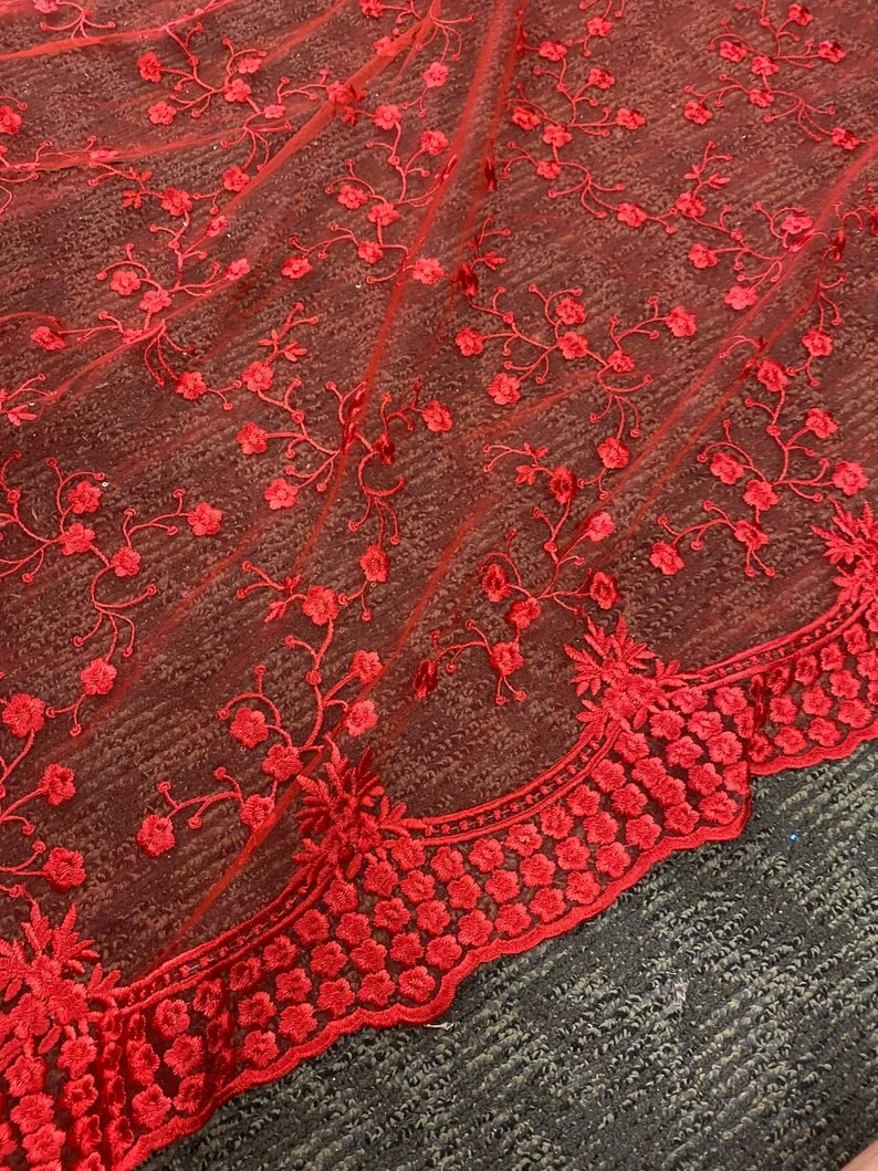 Red Scallop Lace - Image 2