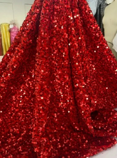 Red Sequin on Velvet - Image 3