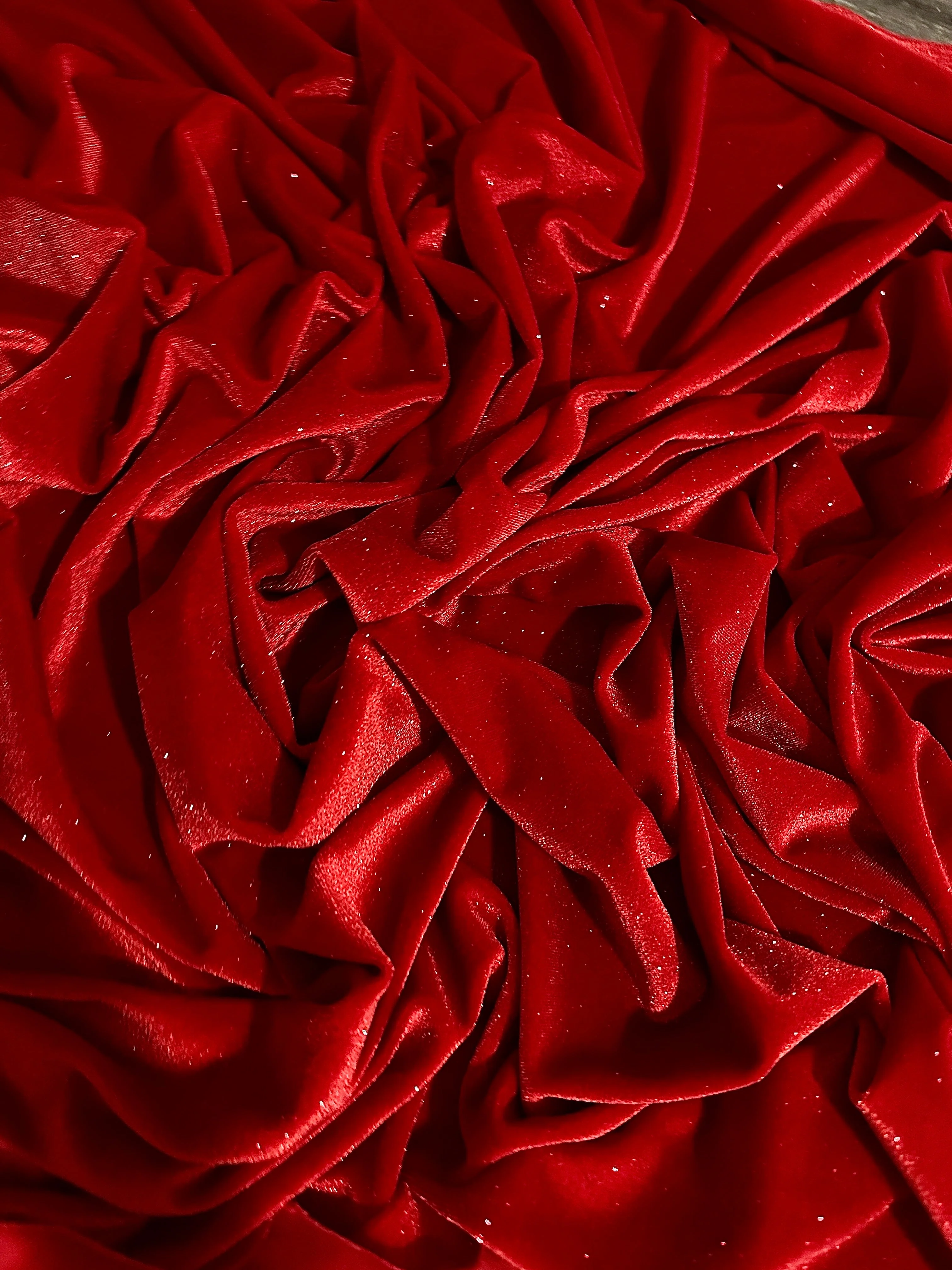 Red Shimmery Stretch Velvet - Image 7