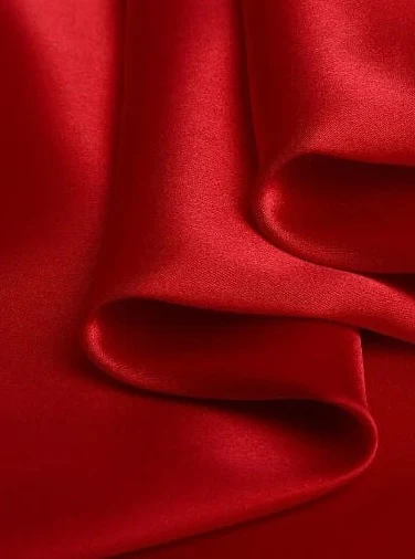 Red Silky Stretch Satin - Image 9