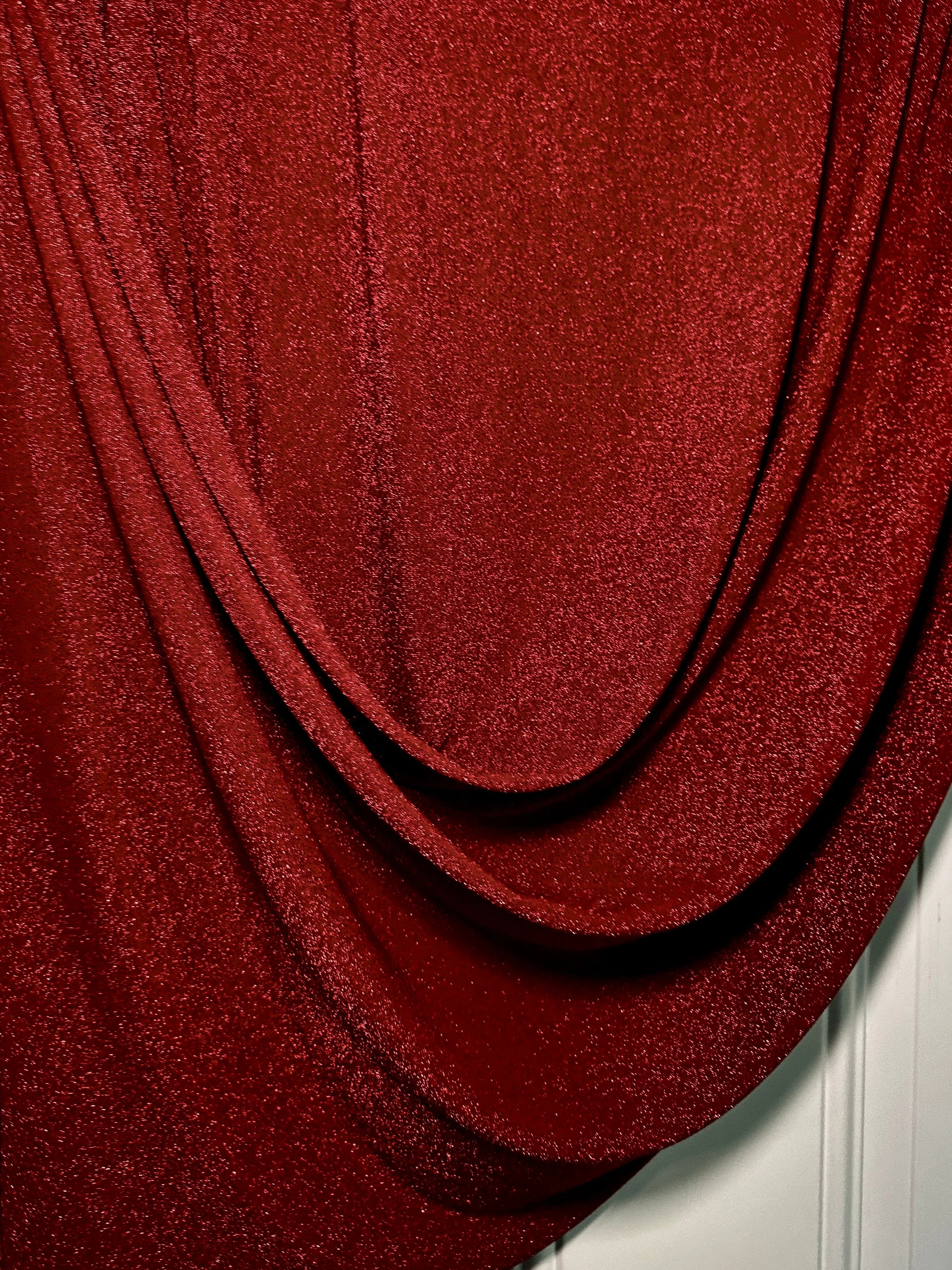Red Spandex Lurex Knit - Image 5