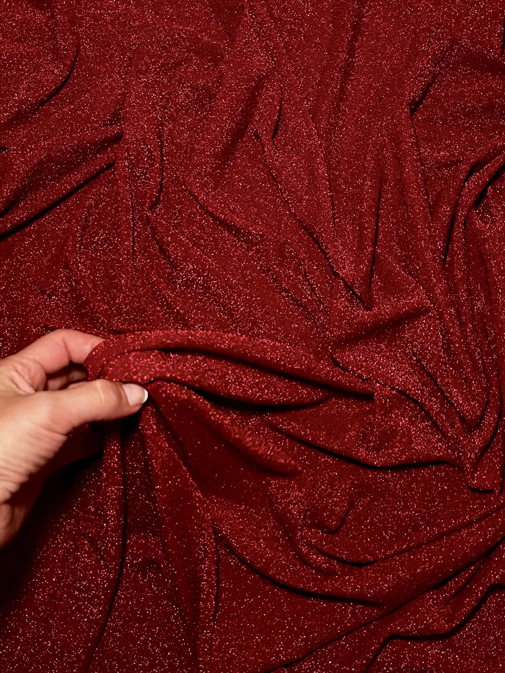 Red Spandex Lurex Knit - Image 7