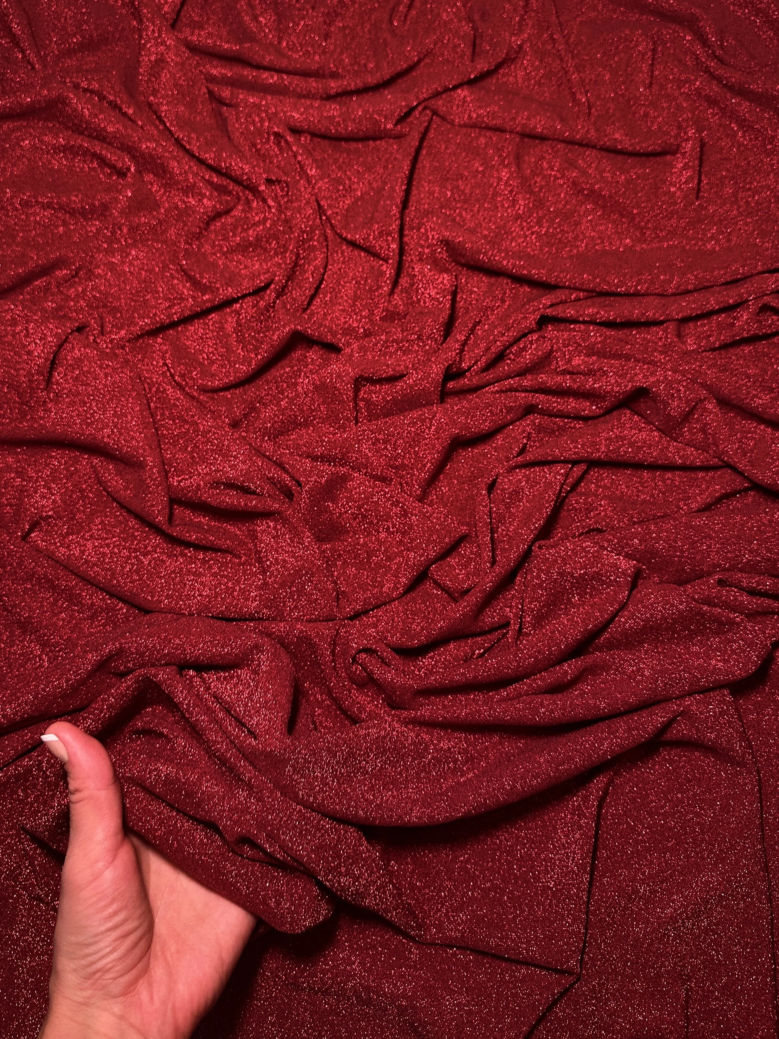 Red Spandex Lurex Knit - Image 8