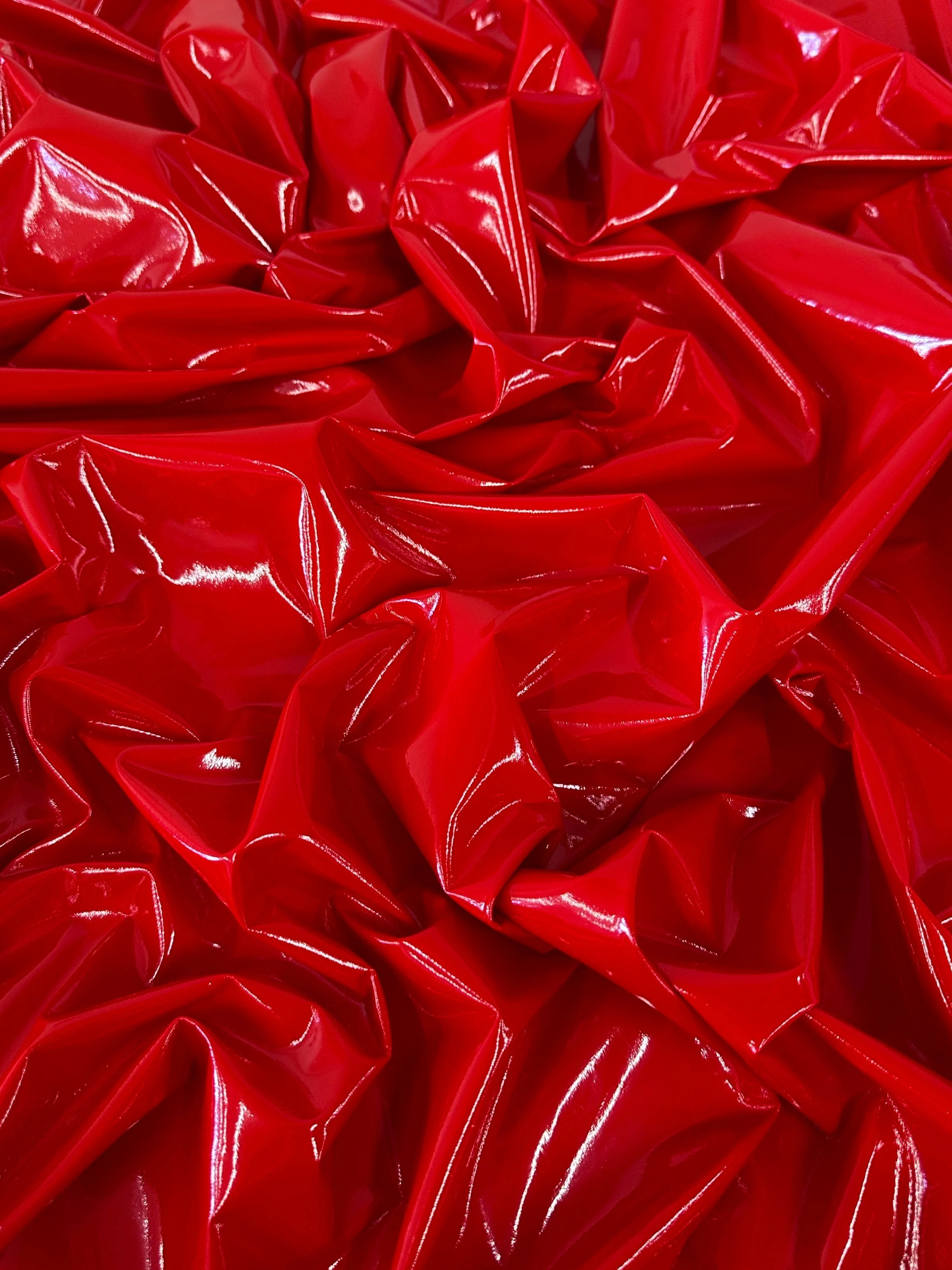 Red Glossy Stretch Patent Leather/Latex