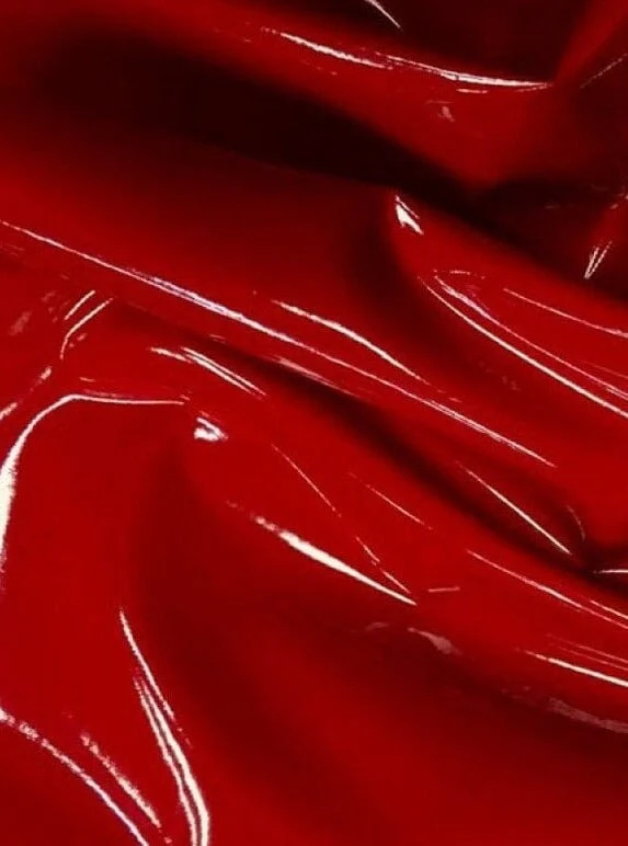 Red Glossy Stretch Patent Leather/Latex - Image 3
