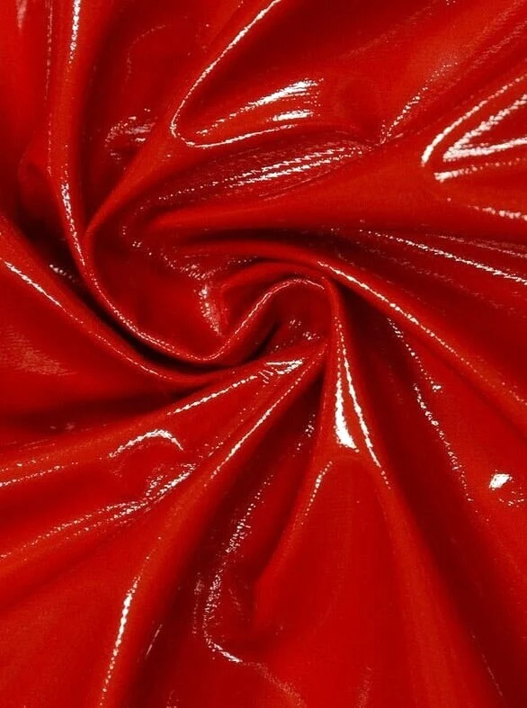 Red Glossy Stretch Patent Leather/Latex - Image 4